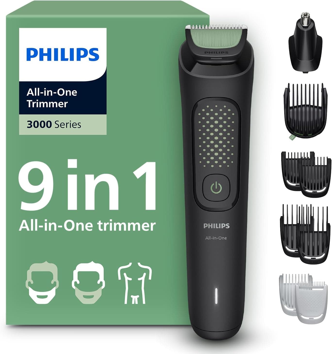 Philips 3000 Serisi 9in1,Erkek Bakım Seti,Yüz/Saç/Vücut Tıraş Makinesi,Islak/Kuru Kullanım,MG3946/15
