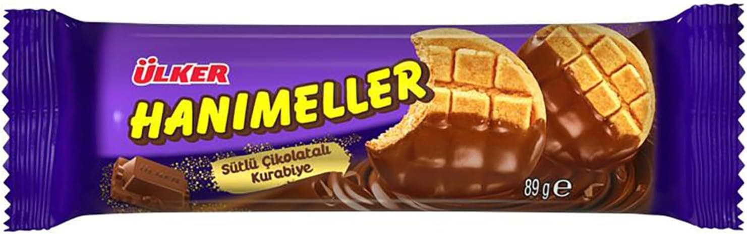 Ülker Hanımeller Sütlü Çikolatalı Kurabiye 89Gx18 x Adet
