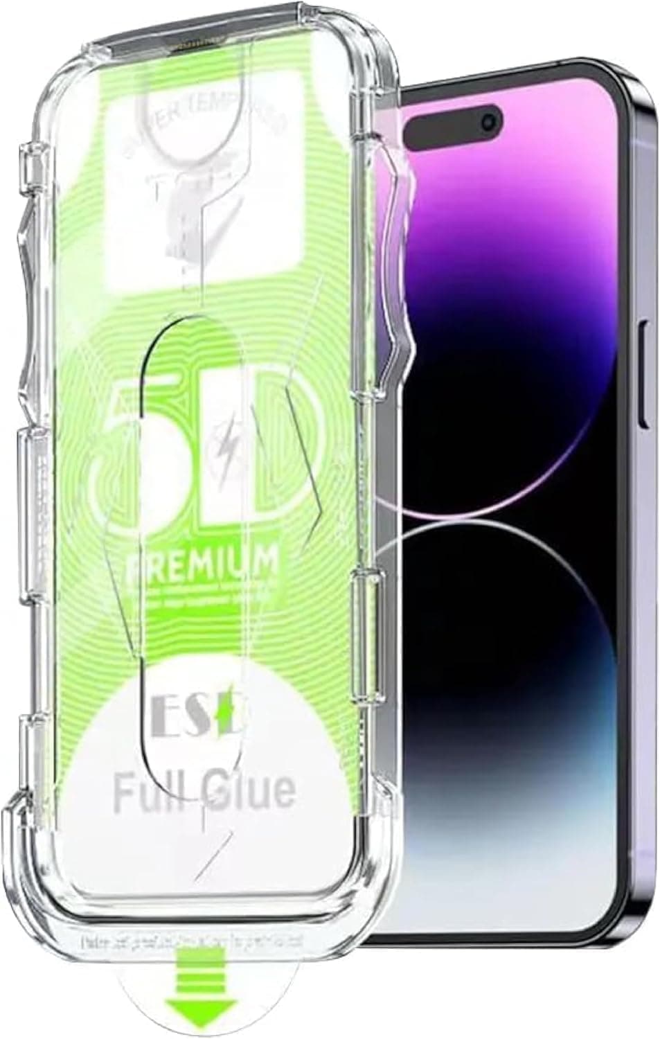 Babilden iPhone 14 Pro İle Uyumlu Ekran Koruyucu Kolay Kurulum Uçtan Kenara Tam Kapsama Dayanıklı Temperli Kırılmaz Cam Koruma