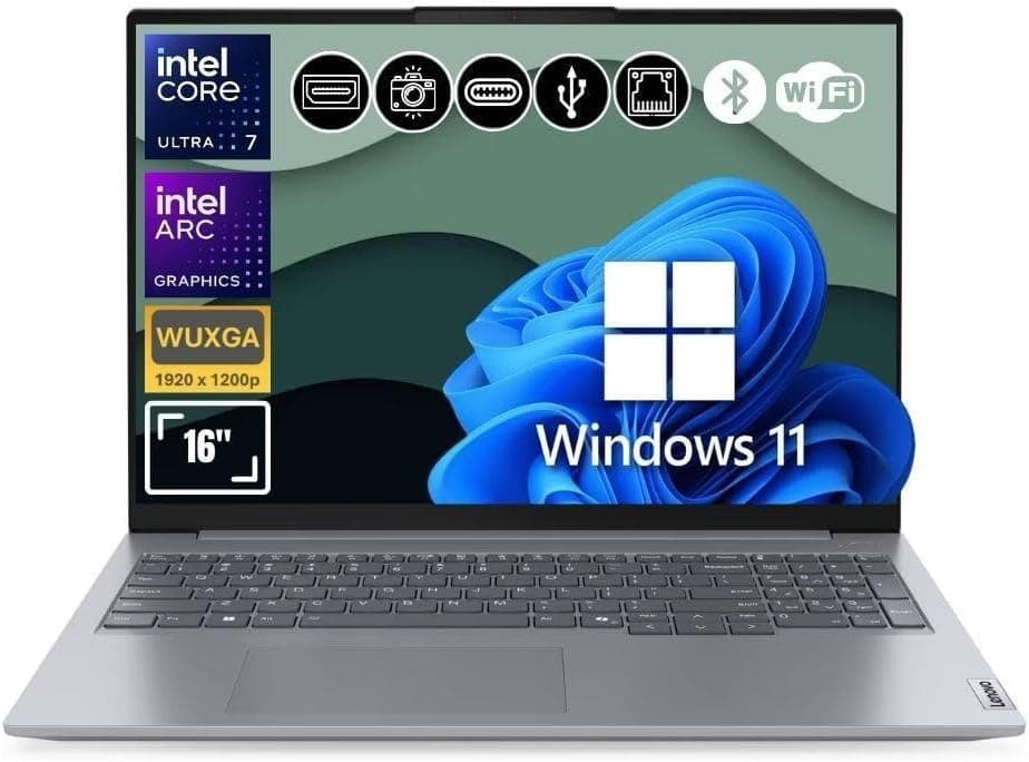 Lenovo Thinkbook 21MS008RTR Atl23 Ultra7-155H 8GB Ram 512GB SSD Arc Graphics 16" WUXGA W11Pro Notebook