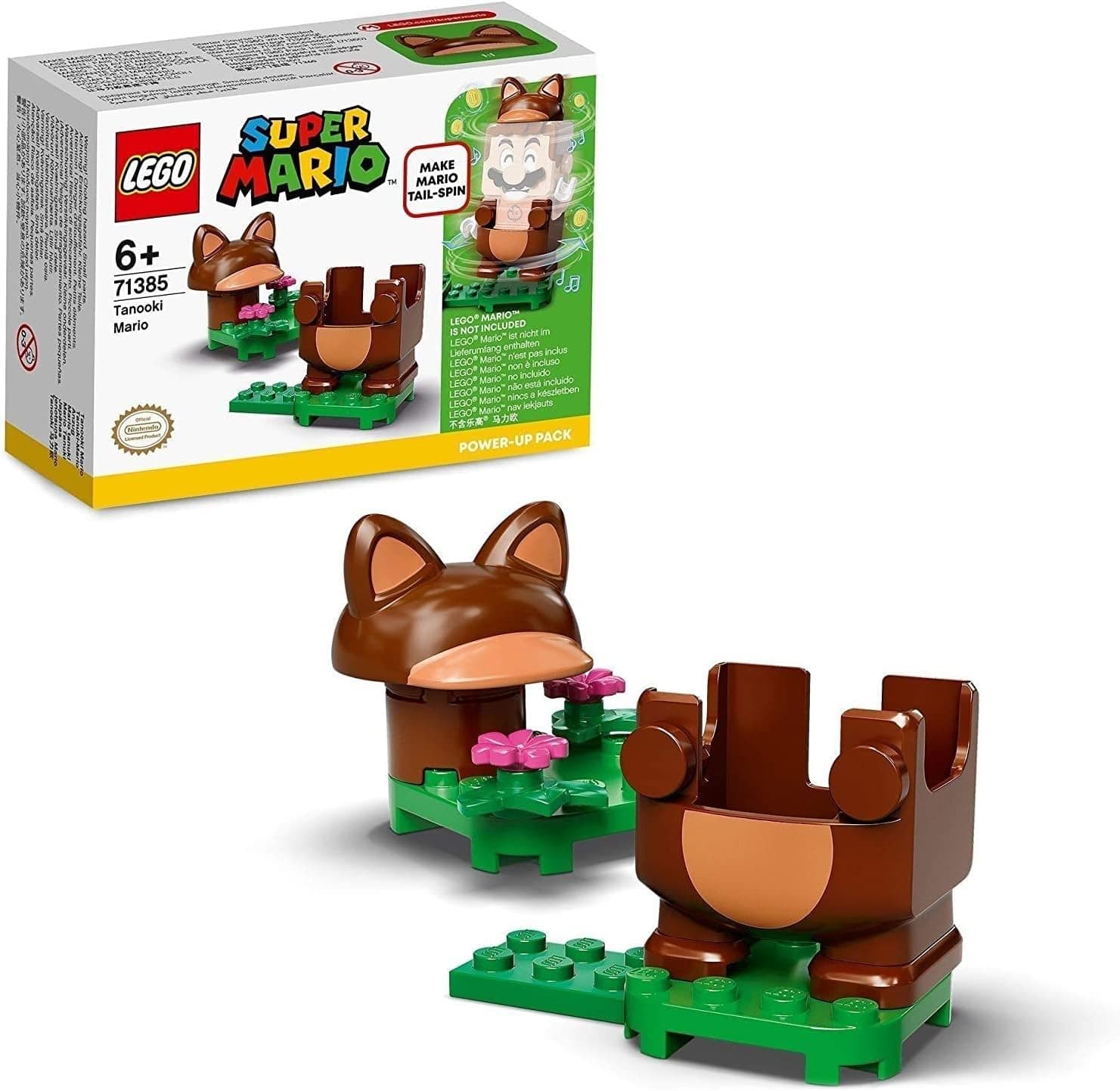 LEGO Super Mario Tanooki Mario Kostümü 71385 Yapım Seti; Yaratıcı Çocuklar için Koleksiyonluk bir Hediye Oyuncak (13 Parça)