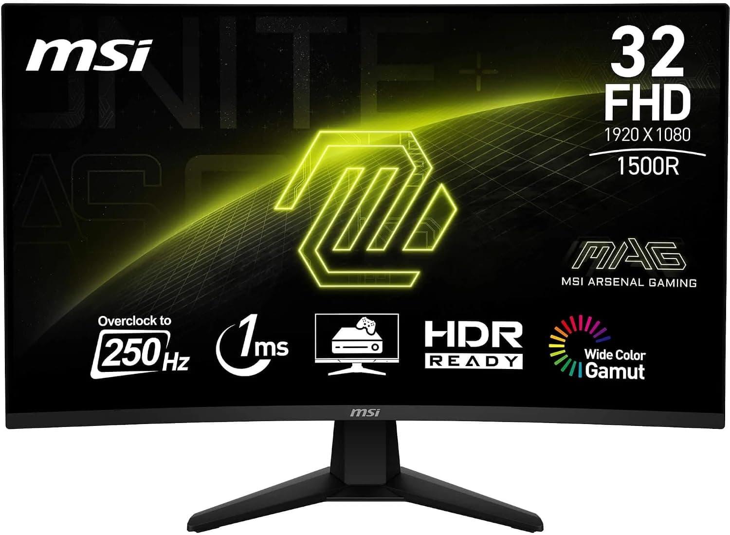 MSI MAG 32C6X 31.5 1ms 250Hz VA Curved Adaptive-Sync Full HD Gaming (Oyuncu) Monitör