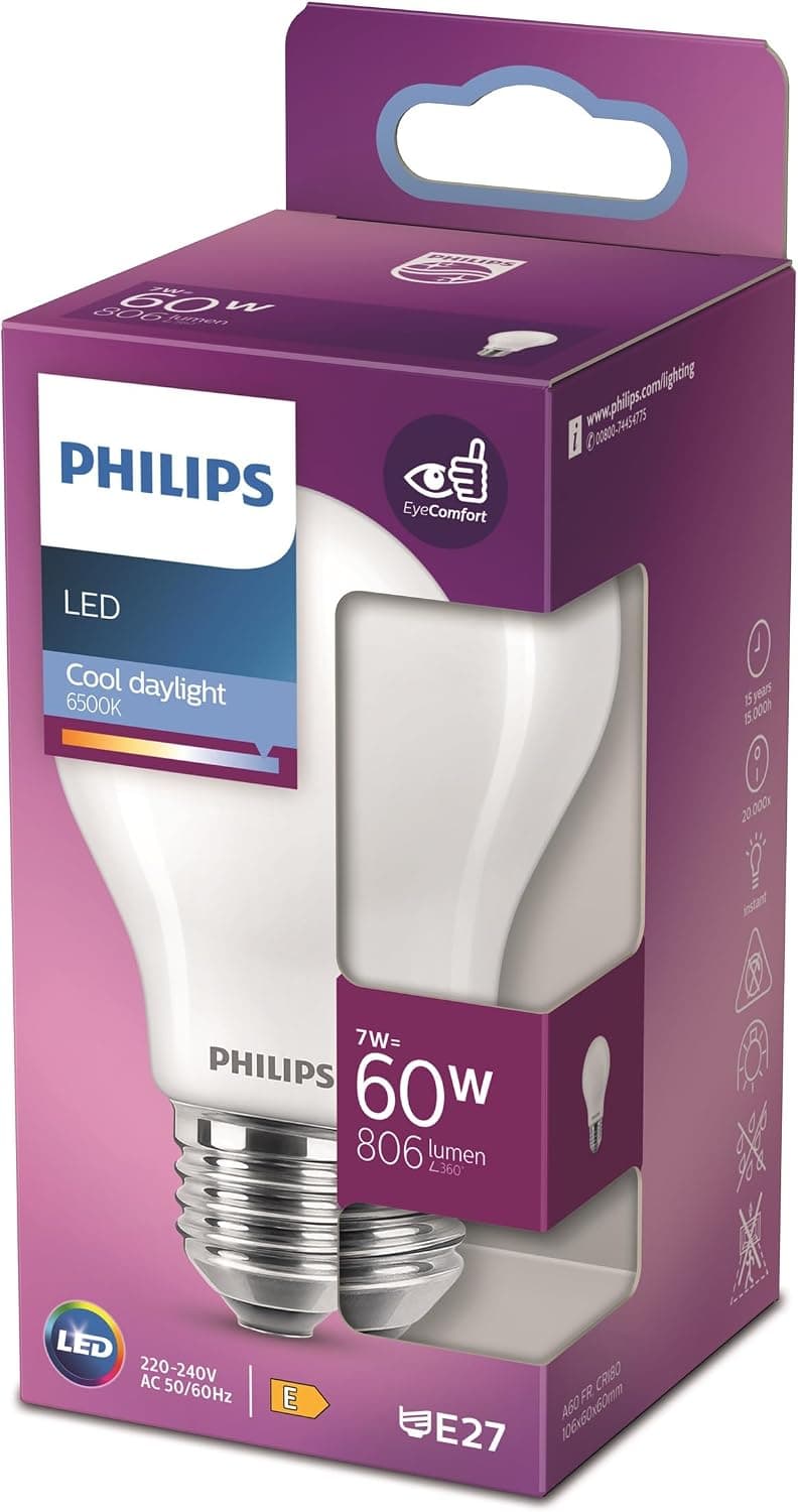 Philips LED classic 60W E27 CDL A60 FR ND SRT4