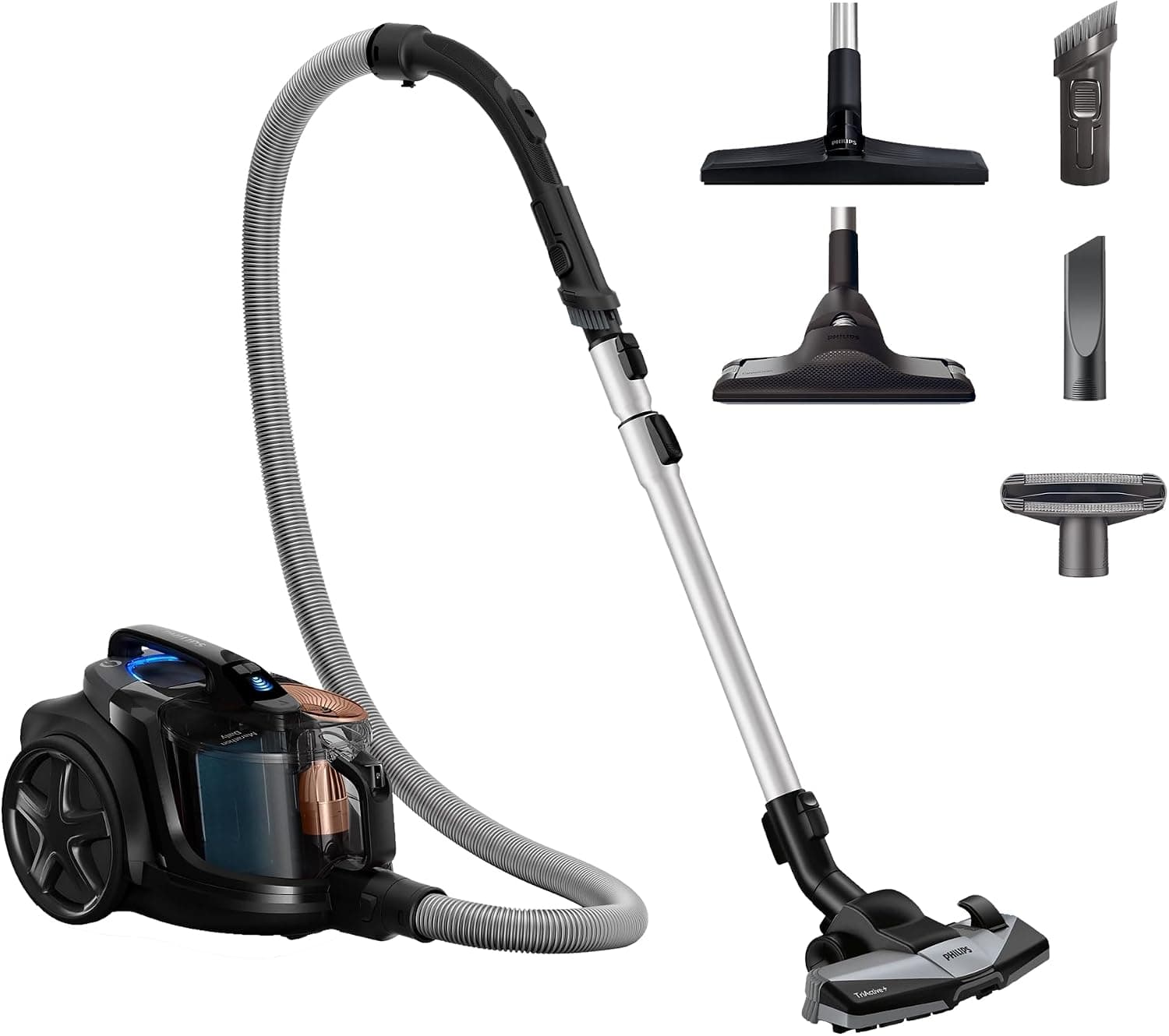 Philips Marathon Daily Torbasiz Elektrikli Süpürge, 750W, PowerCyclone 8, Alerji Kilit Sistemi, Allergy H13 Filtre, CarpetClean Başlık, XB7150/07