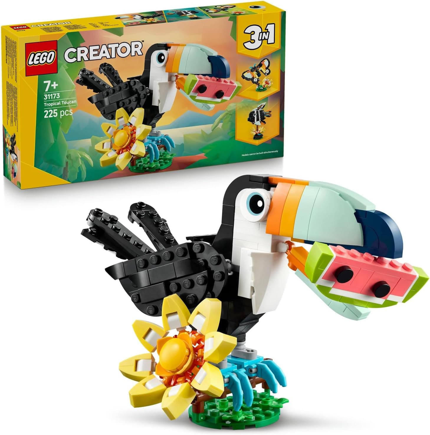 LEGO Creator 3ü 1 Arada Vahşi Hayvanlar: Tropikal Tukan Kuşu 31173