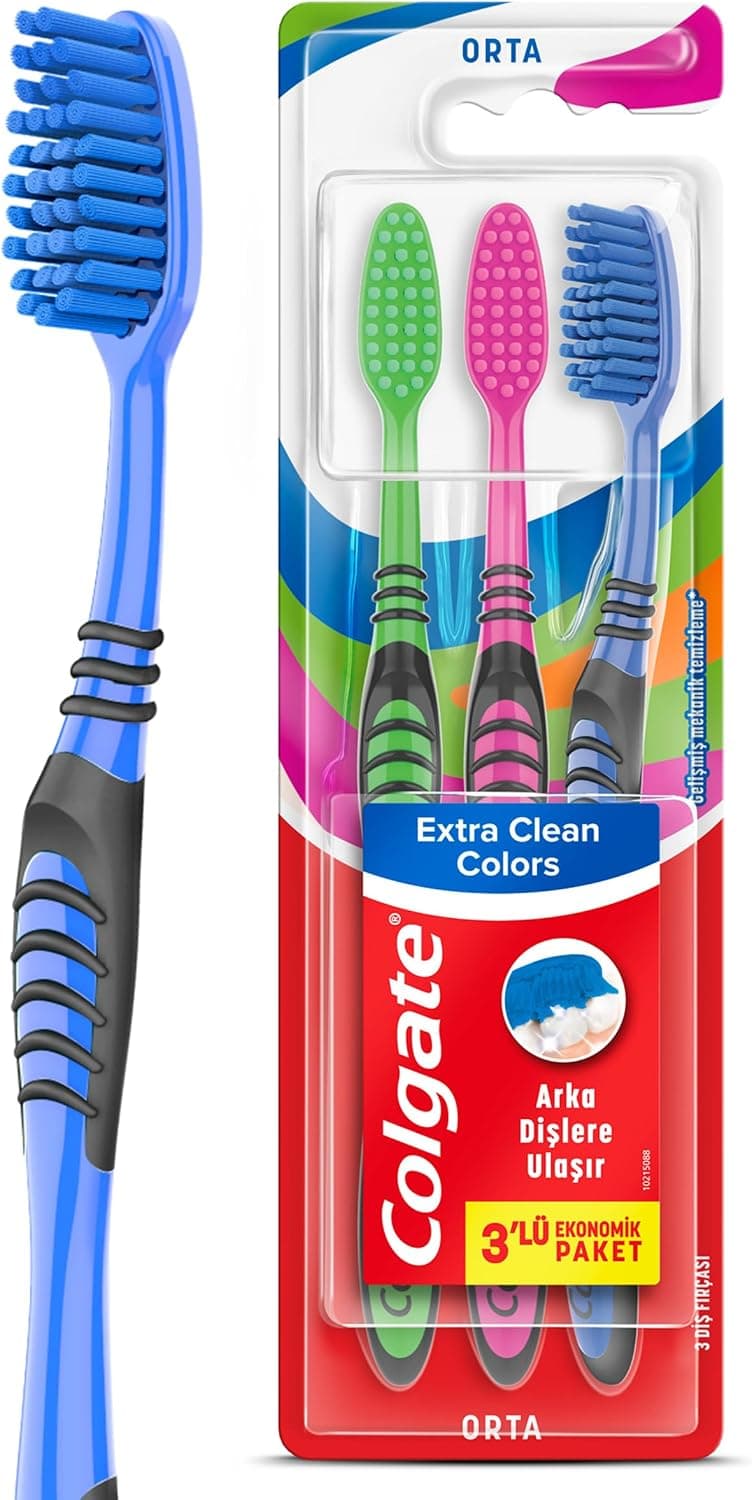 COLGATE Extra Clean Colors Diş Fırçası 2+1