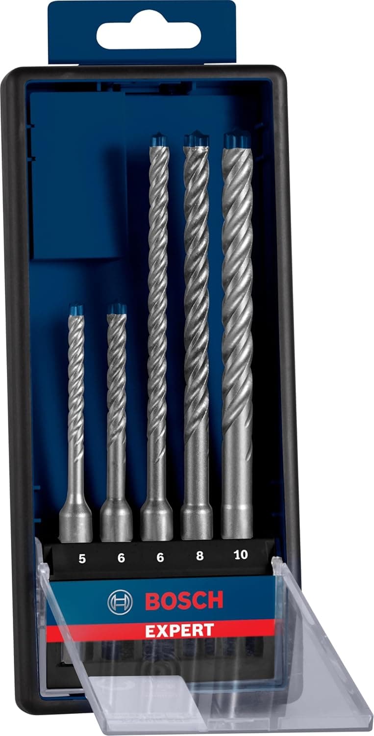 Bosch Professional Accessories 5 parça Expert SDS plus-7X Kırıcı Delici Delme Uçları (Yumuşak taş, Sert taş, Beton, Donatılı beton, Beton bina bloku, Ø 5-10 mm, Aksesuar Kırıcı Delici)
