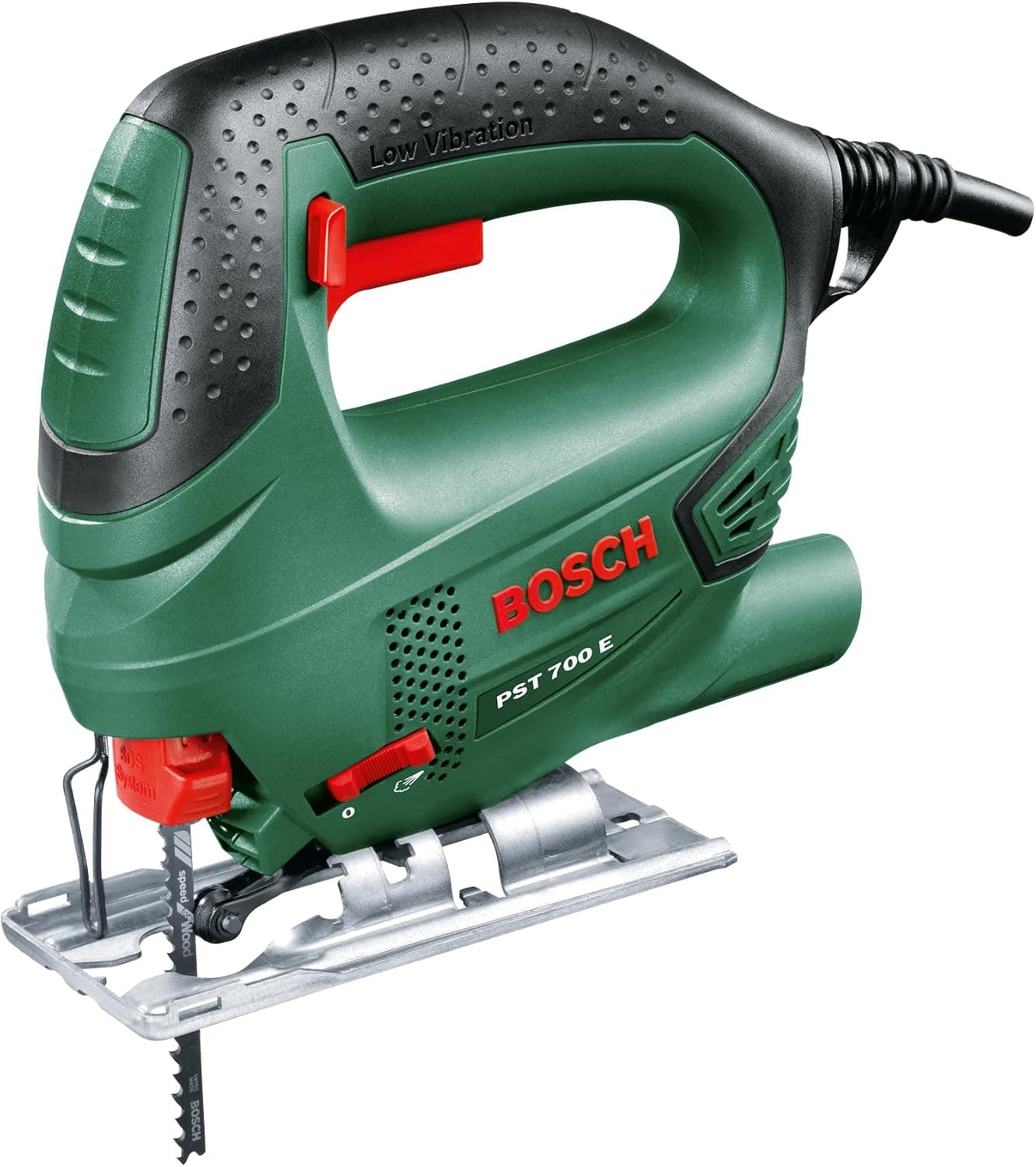 Bosch Home and Garden PST 700 Elektrikli Dekupaj Testeresi, 500 Watt, Taşıma Çantalı, Renk: Yeşil/Siyah, Dakikada 3000 devir, Hava üfleme fonksiyonu