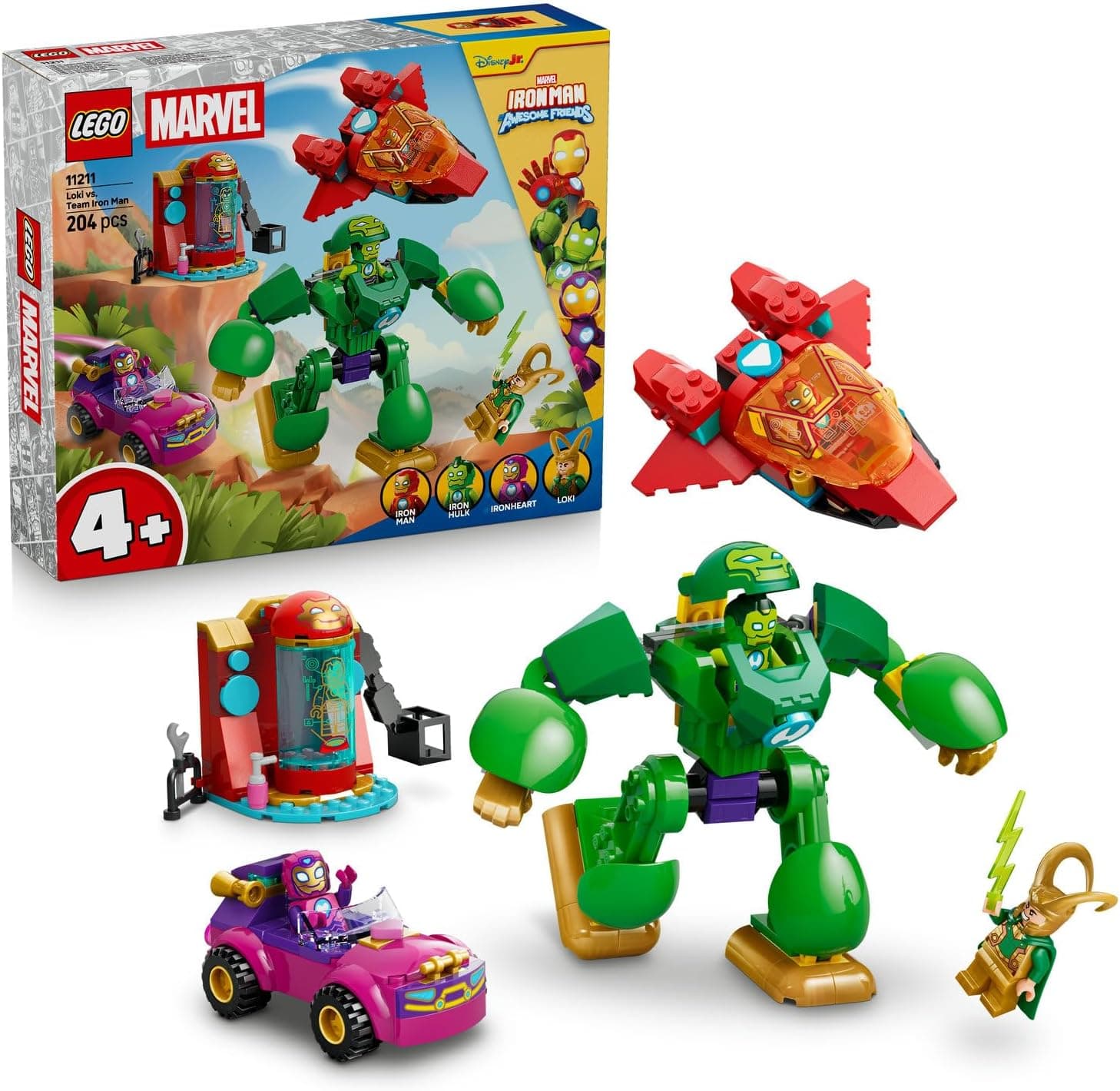 LEGO Marvel Iron Man ve Arkadaşları Loki Iron Man Takımına Karşı 11211