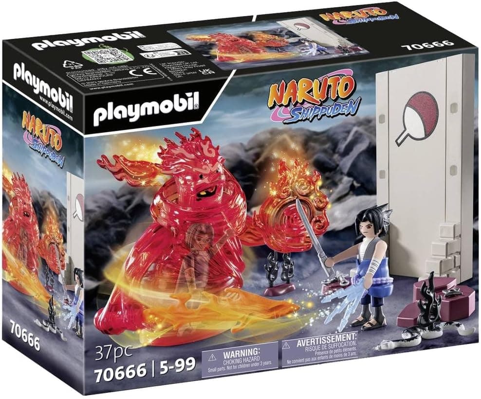 Playmobil Naruto Shippuden 70666 Sasuke vs Itachi, Mangekyou Sharingan ve Enerji Ruhu SusanoO ile Etkileşimli Kardeş Savaşı, ItachiNin Intikamı, 5 Yaş ve Üzeri Çocuklar İçin Oyuncak