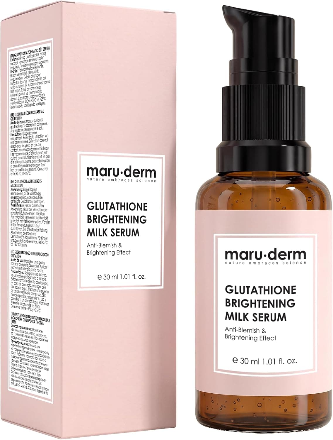 Maruderm Glutatyon Aydınlatıcı Süt Serumu – Alfa-Arbutin & Centella Asiatica ile Leke ve Donukluk Görünümüne Karşı, 30 ML