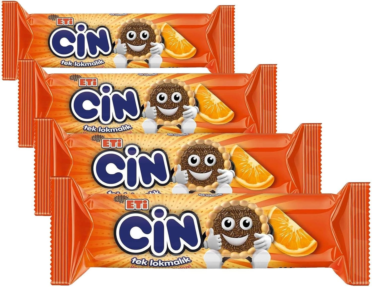 Eti Cin Lokmalık Portakallı Bisküvi 114 g 4lü paket