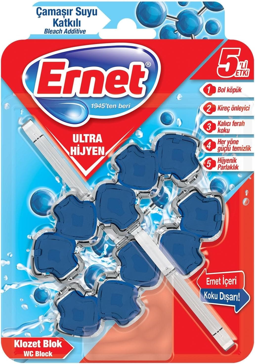 Ernet Klozet Ultra Hijyen Çamaşir Suyu Katkili 2 X 50 G