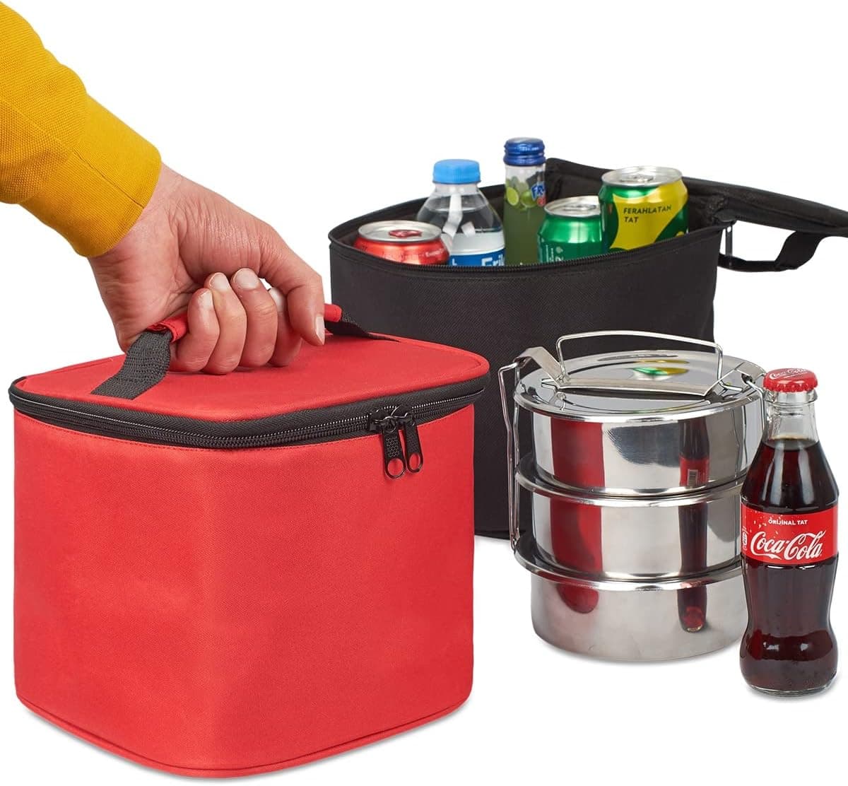 8 Litre Termos Çanta Yemek Taşıma Çantası Termo Termal Sıcak ve Soğuk Tutan Piknik Buzluk Çantalar Termal Beslenme Piknik Çantası