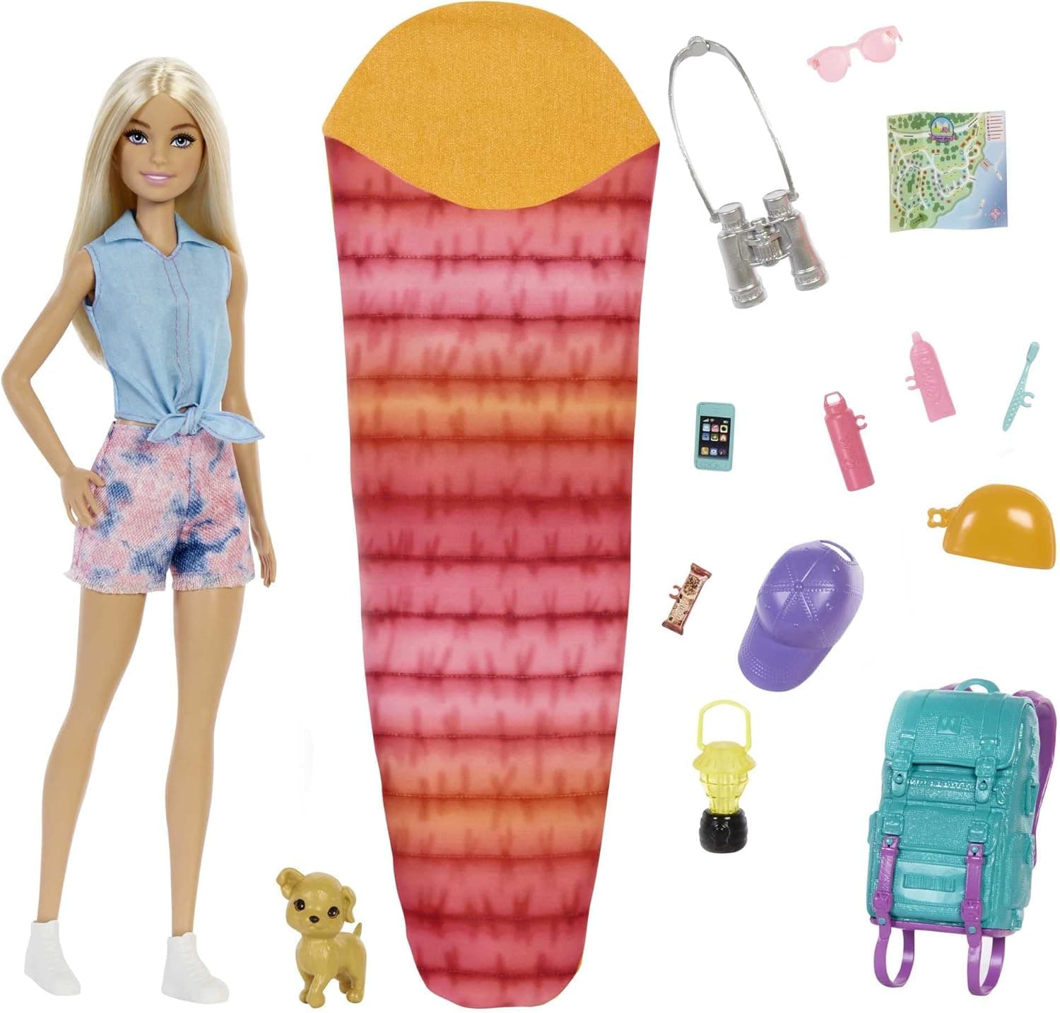 Barbie Kampa Gidiyor Oyun Seti Barbie Kampa Gidiyor Oyun Seti, yavru köpeği ve 10dan fazla aksesuar, 3-7 yaş HDF73