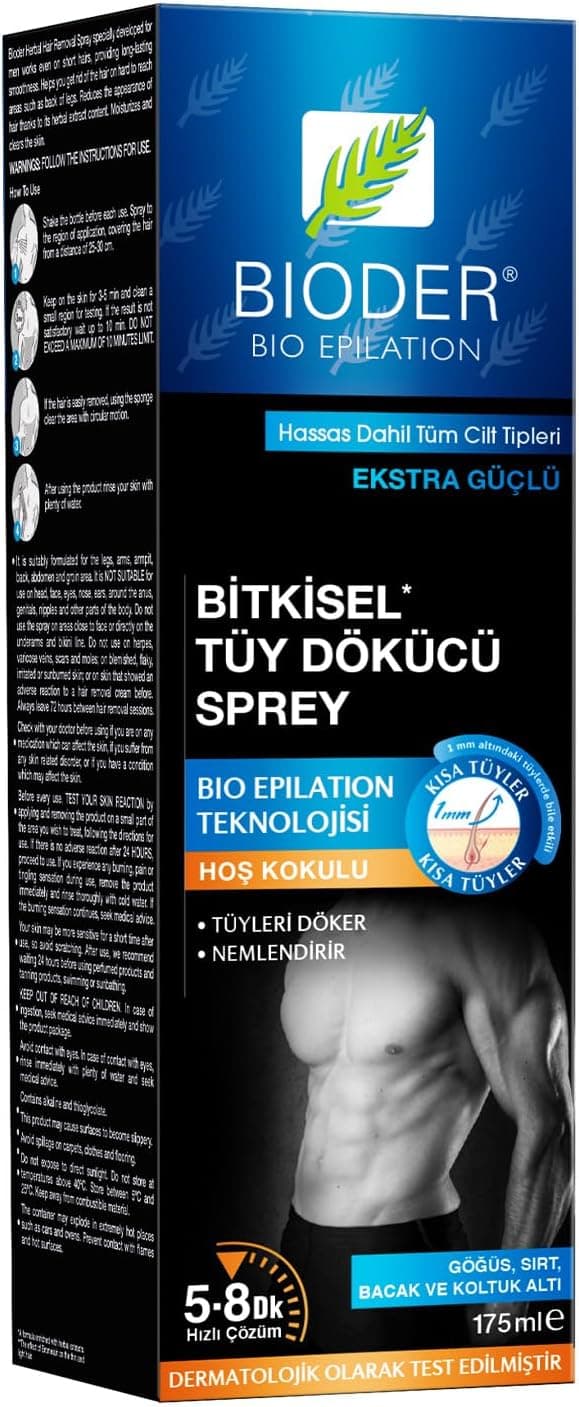 Bioder Tüy Dökücü Sprey Erkek 175 Ml - Tüy Azaltıcı Etki