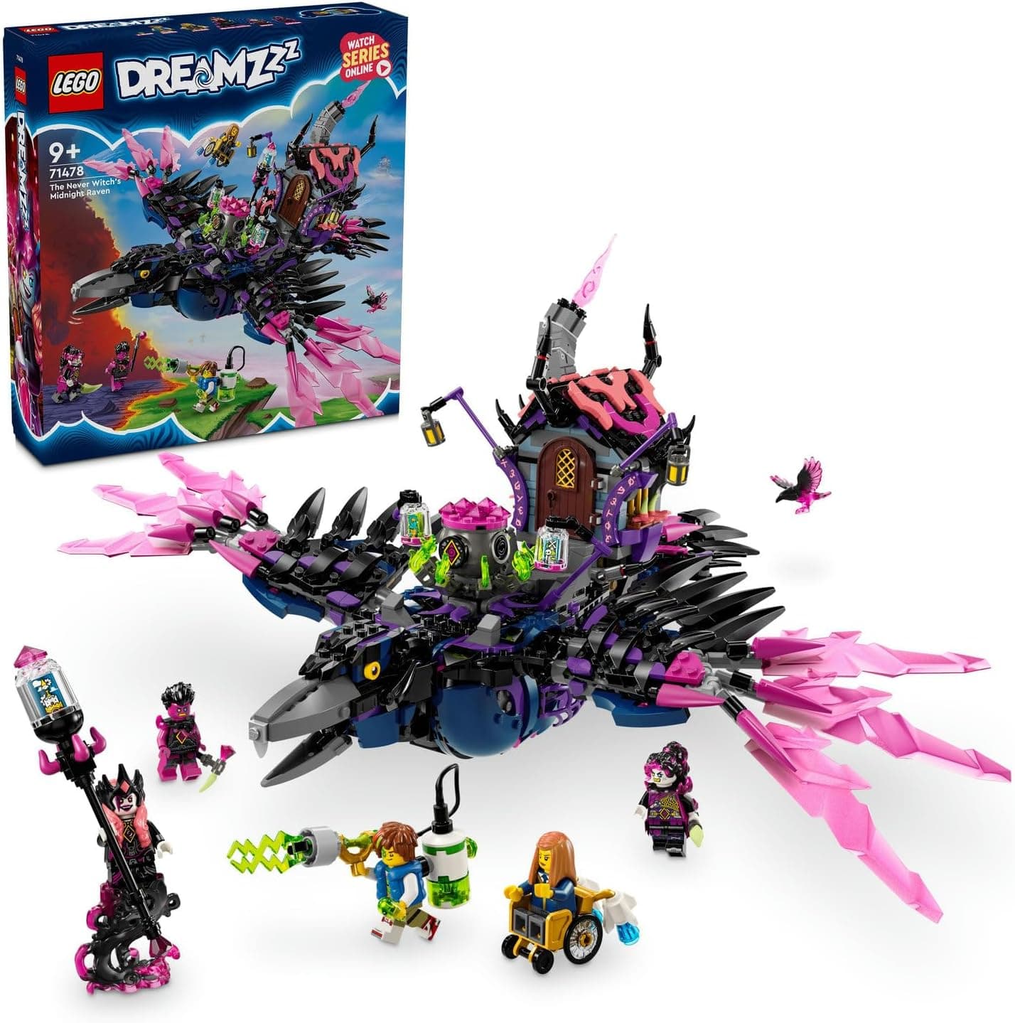 LEGO DREAMZzz Never Cadısı’nın Gece Yarısı Kuzgunu 71478 – 9 Yaş ve Üzeri İçin Fantastik Yaratık Figürleri İçeren Yaratıcı Oyuncak Yapım Seti (1203 Parça)