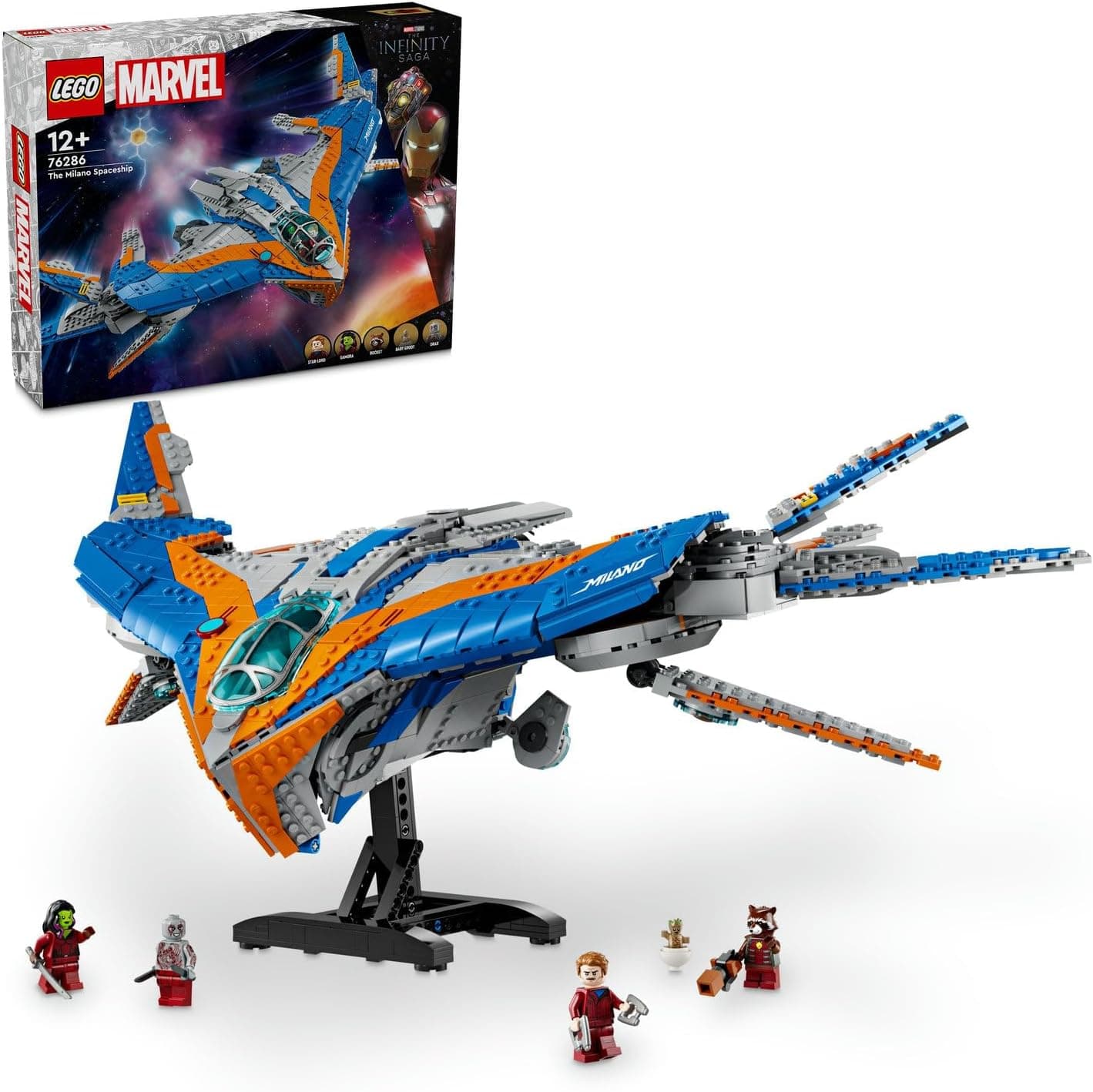 LEGO Marvel Galaksinin Koruyucuları: Milano 76286 – 12 Yaş ve Üzeri Süper Kahraman Sevenler İçin İnşa Edilebilen Uzay Gemisi Modeli İçeren Yaratıcı Yapım Seti (2090 Parça)