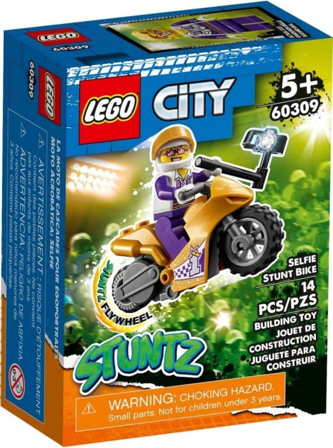 LEGO® City Kameralı Gösteri Motosikleti 60309 - Çocuklar için Eğlenceli Motosiklet Oyuncak Yapım Seti (14 Parça)