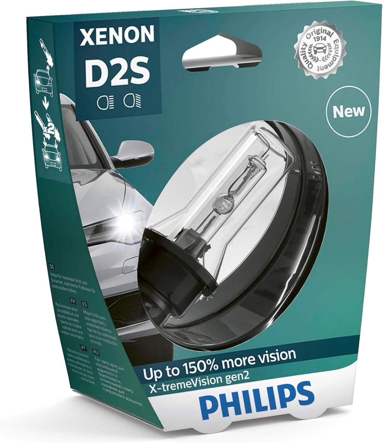 Philips D2S%150 X-treme Vision Xenon Ampul, 1 Adet