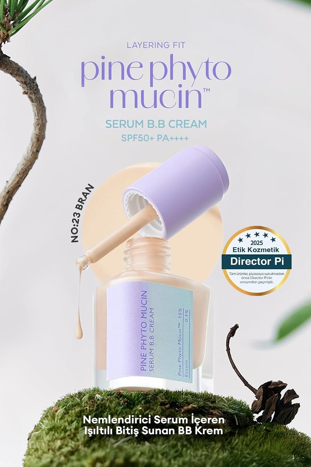 MISSHA Kadife Bitişli Serum Bb Layering Fit Pine Phyto Mucin Serum Bb Cream Spf50+ Pa++++ (Bran) Bran