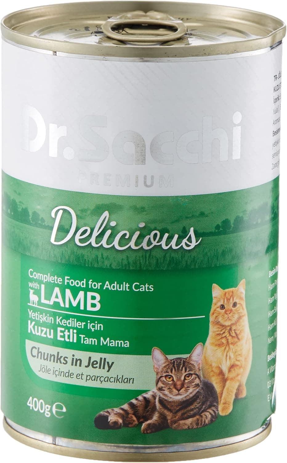 Dr.Sacchi Konserve Kedi Maması Kuzu Etli 400Gr