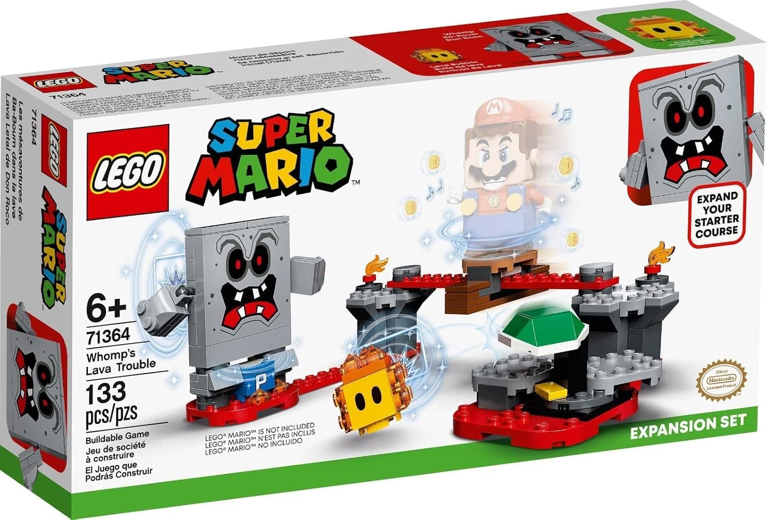 LEGO Super Mario 71364 Whomp’un Lav Macerası Ek Macera Seti Yapım Seti; Yaratıcı Çocuklar İçin Koleksiyonluk Hediye Oyuncak