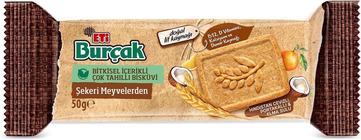 Eti Burçak Bisküvi Şekeri Meyvelerden 50 gr