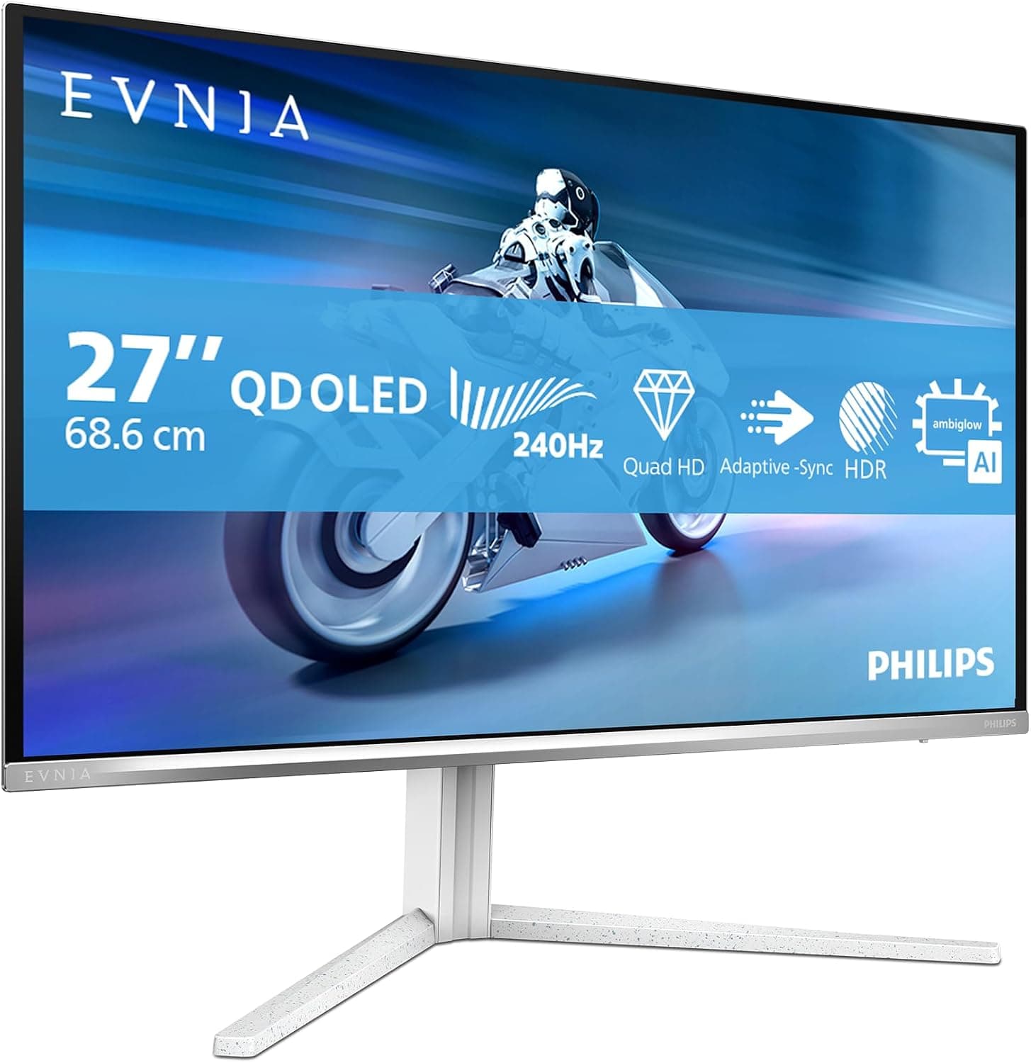 Evnia 27M2N6501L 27" 240Hz 0.03ms Pivot QD-OLED Yükseklik Ayarlı AMB Beyaz Gaming Monitör