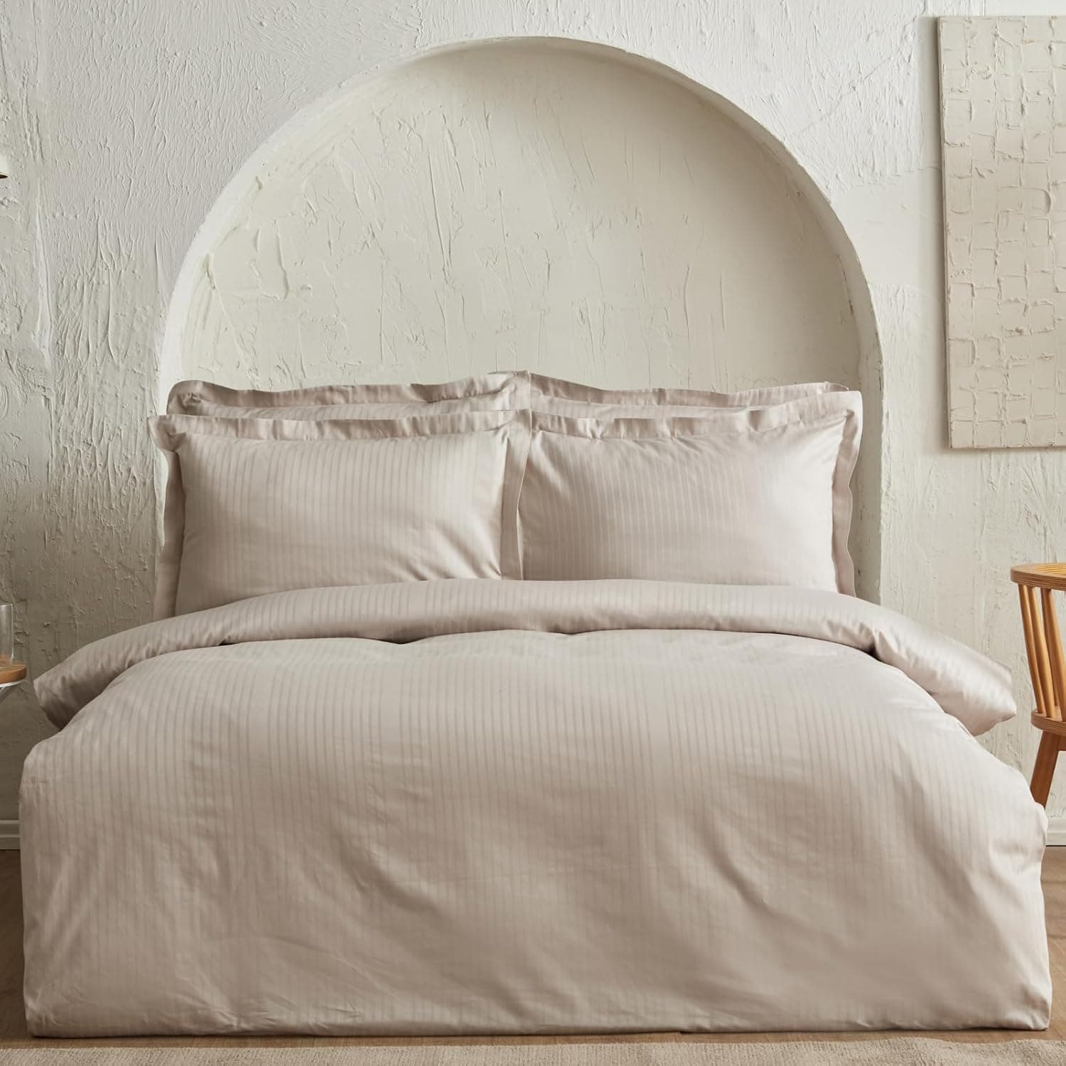 Karaca Home Uniq %100 Pamuk Saten Çift Kişilik Nevresim Takımı Taş