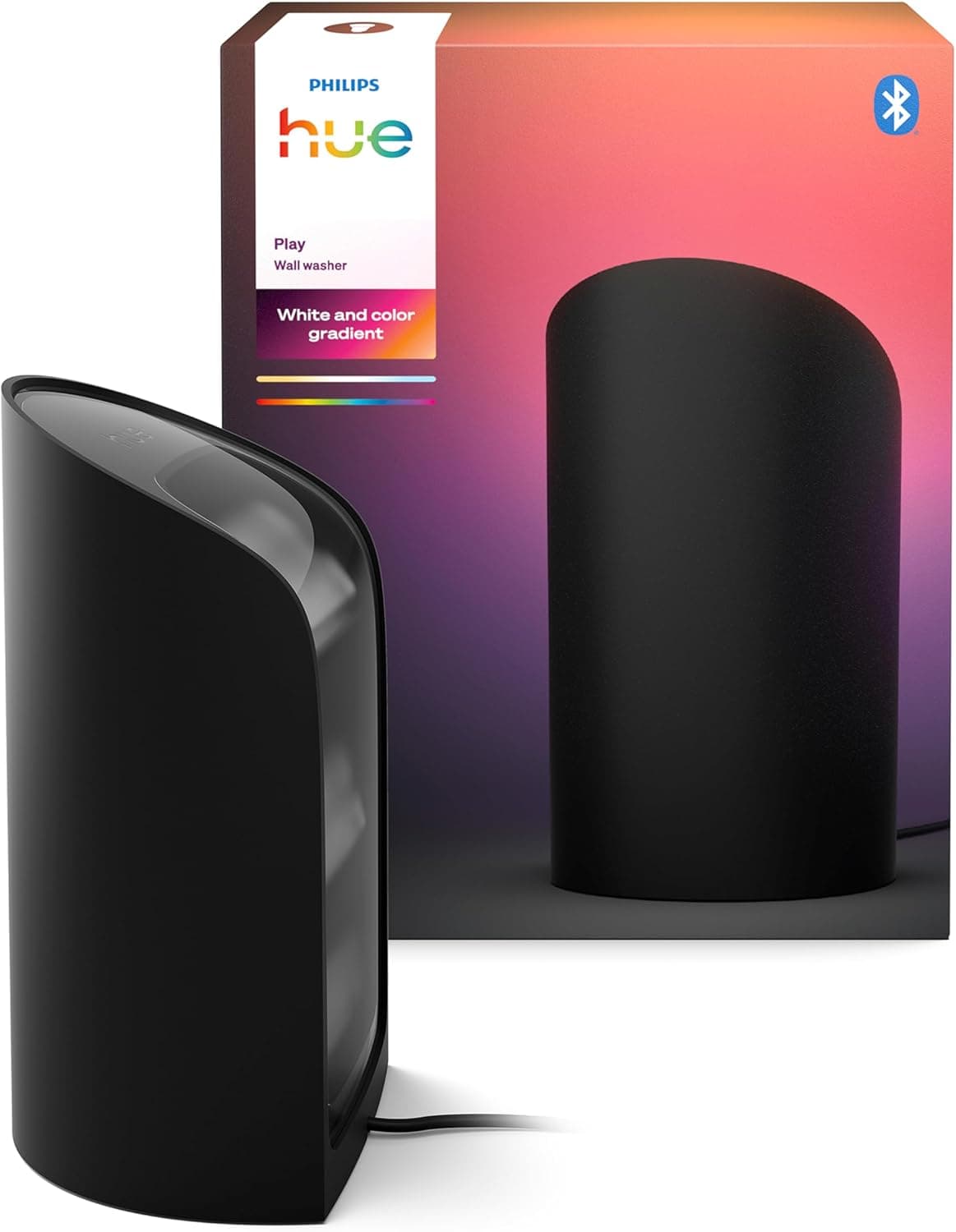 Philips Hue Flare Akıllı Duvar Aydınlatma - Siyah - Renkli ışık, ColorCast teknolojisi, Bluetooth uyumlu, Alexa, Apple Home ve Google Assistant ile sesli kontrol - 25.000 Saat Ampul Kullanım Ömrü