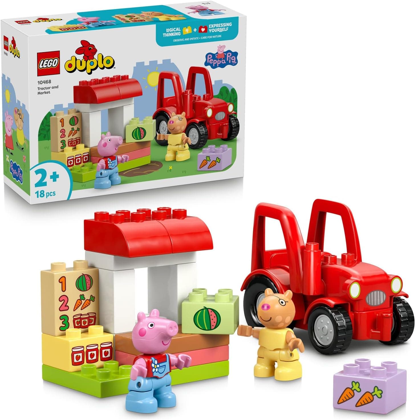 LEGO DUPLO Peppa Pig Traktör ve Pazar 10468