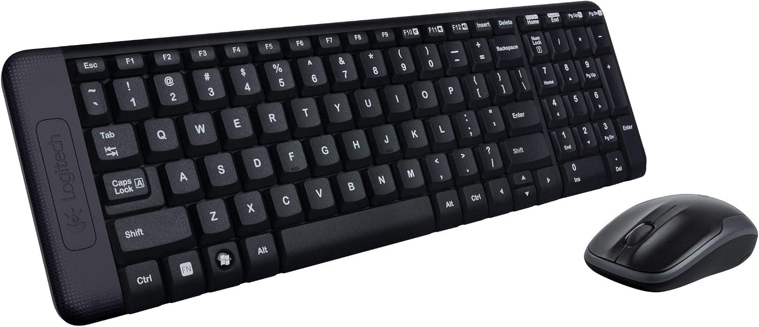 Logitech MK220 Kablosuz Kompakt Klavye Mouse Seti, Sağ ve Sol Elle Kullanıma Uygun Mouse, Sıvı Dökülmesine Dayanıklı, 10 m Kullanım Mesafesi, Türkçe Q Klavye, Siyah