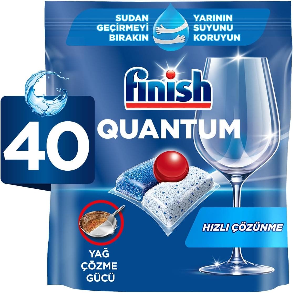 Finish Quantum 40 Kapsül Bulaşık Makinesi Deterjanı Tableti (1 x 40 Kapsül)