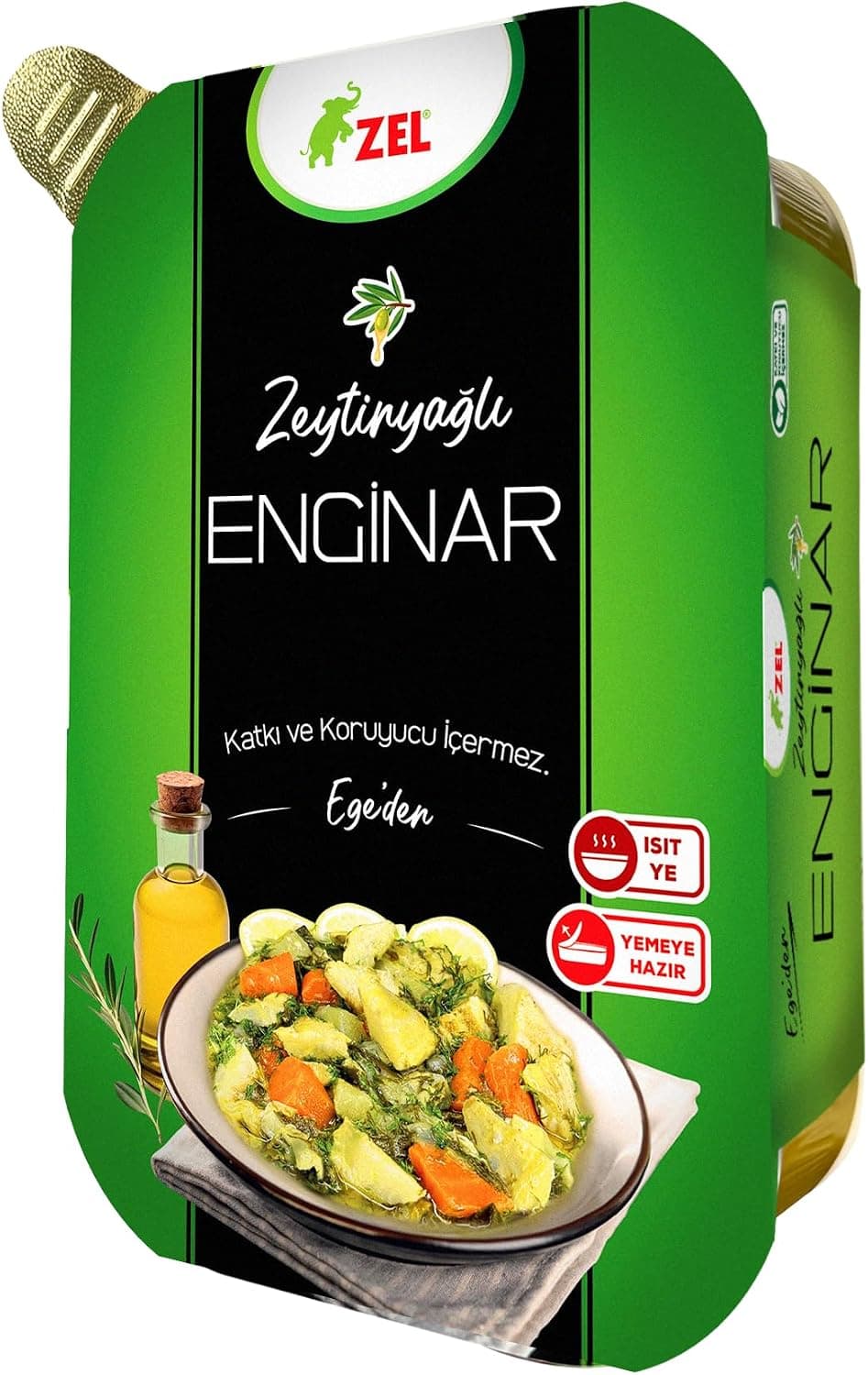 ZEL Zeytinyağlı Enginar 200 g – Vegan Sertifikalı Hazır Yemek, Ege Usulü Zeytinyağlı