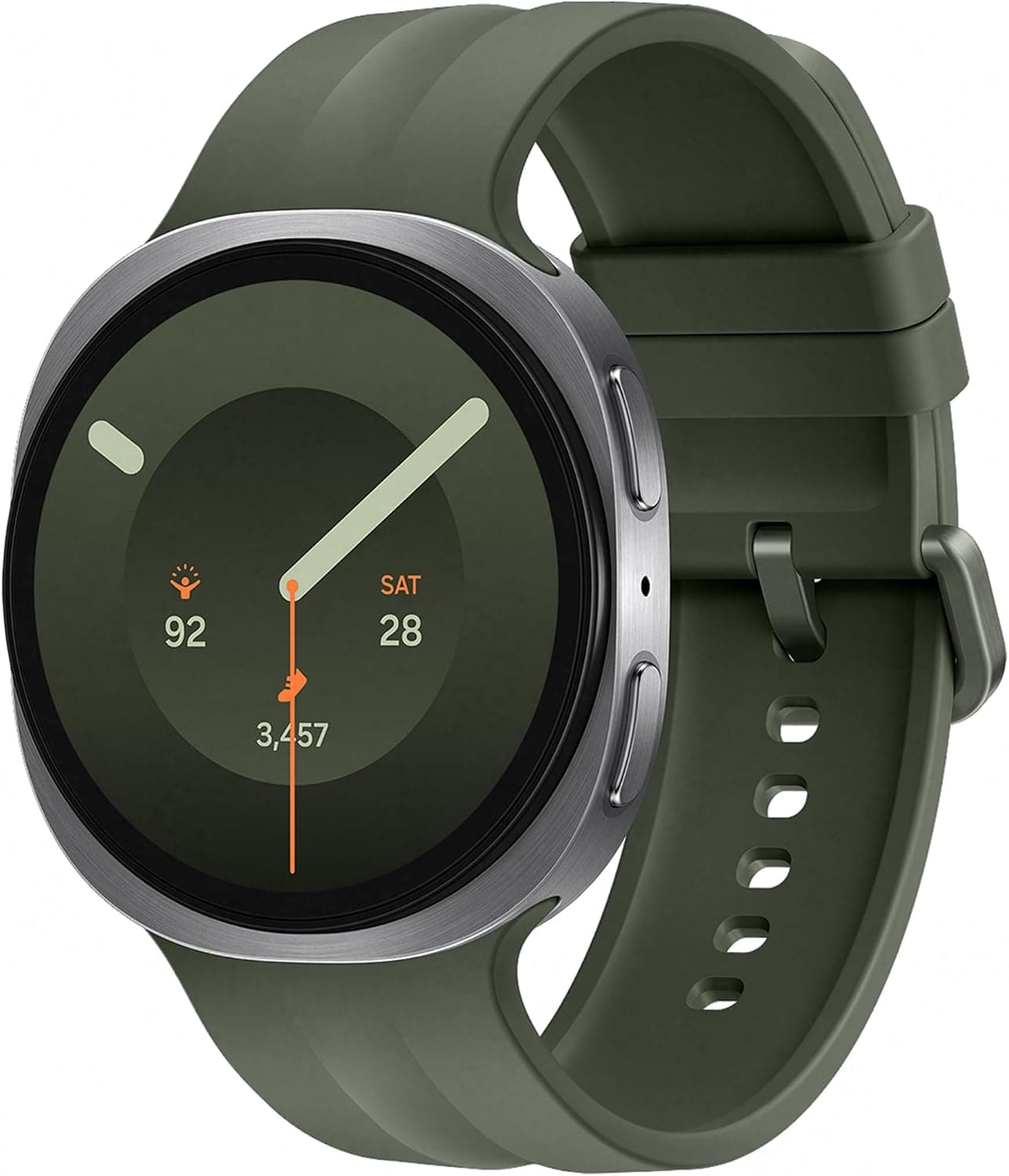 Samsung Galaxy Watch9 Gümüş, 44mm, Bluetooth, İncelik, Konfor, İkonik Tasarım, Kişiselleştirilmiş Uyku Deneyimi, Sağlık Koçu, 445 mAh Pil, Konuşmak için Bileğini Kaldır (Samsung Türkiye Versiyonu)