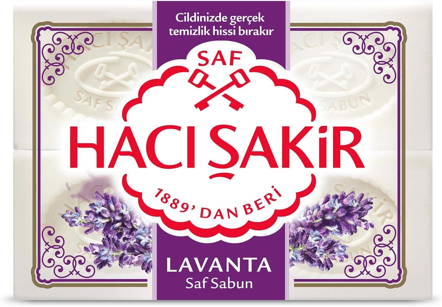 TUKIMA Hacı Şakir Lavanta Kalıp Sabun (4 Adet)