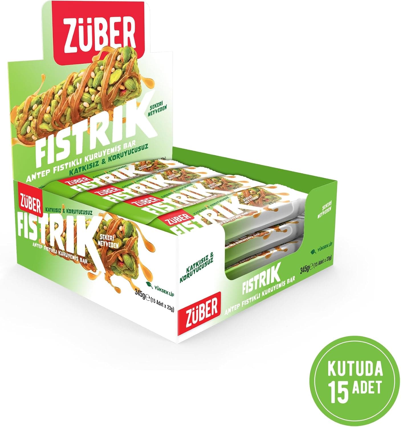 Antep Fıstıklı Fıstrık Kuruyemiş Bar 23g x 15 Adet