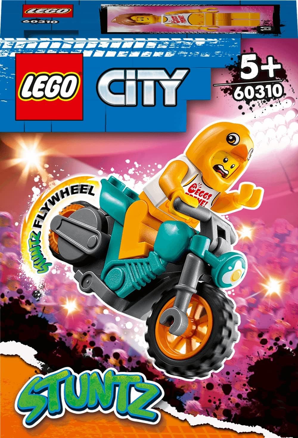 LEGO® City Tavuk Gösteri Motosikleti 60310 - Çocuklar için Eğlenceli Havalı bir Oyuncak Yapım Seti (10 Parça)