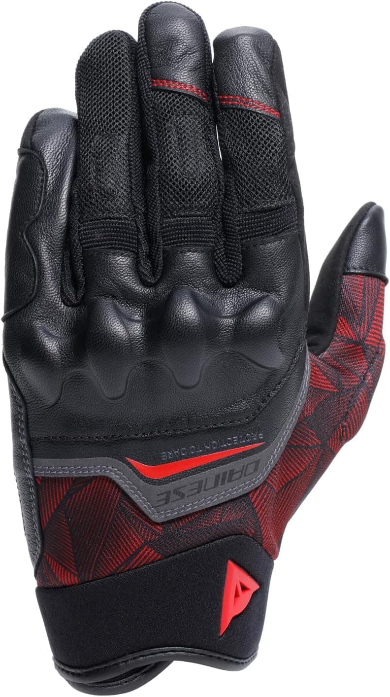 DAINESE Ermex Eldiven, Yaz Motosiklet Eldiveni, Nefes Alabilir, File Eklentili, Sert Parmak Koruyucuları, Deri Takviyeli, Dokunmatik Ekranlı Erkek Eldiveni