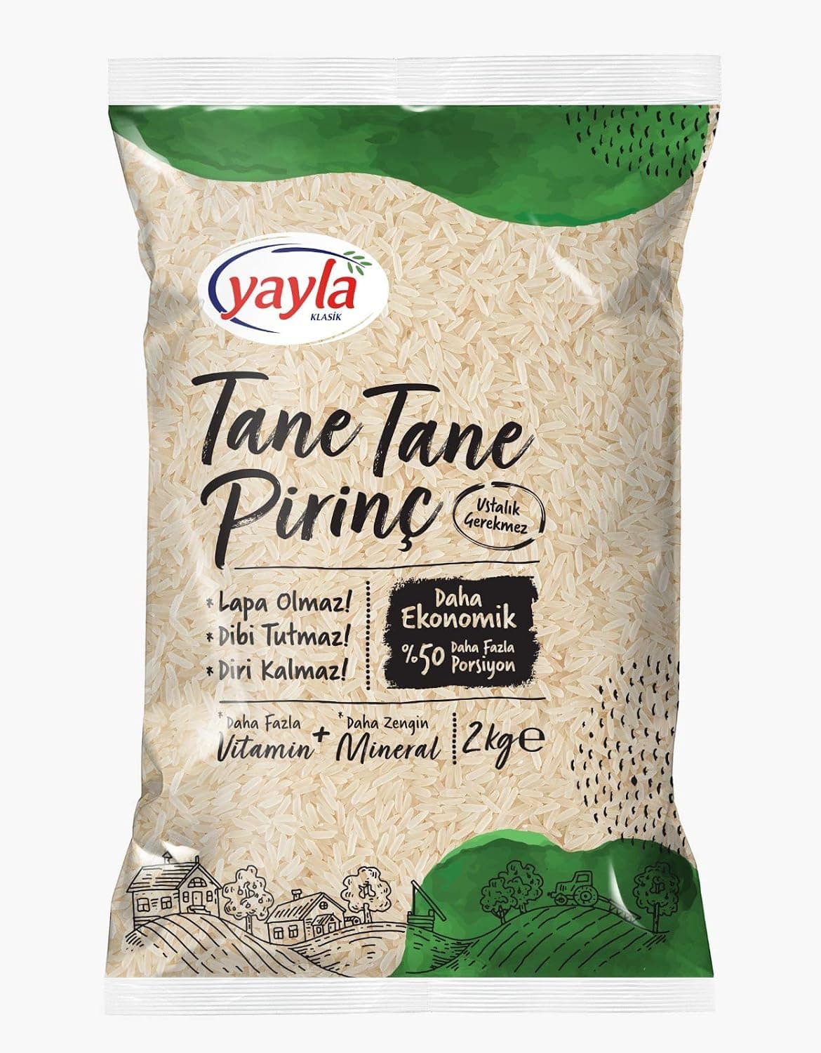 Yayla Tane Tane Pirinç 2 Kg