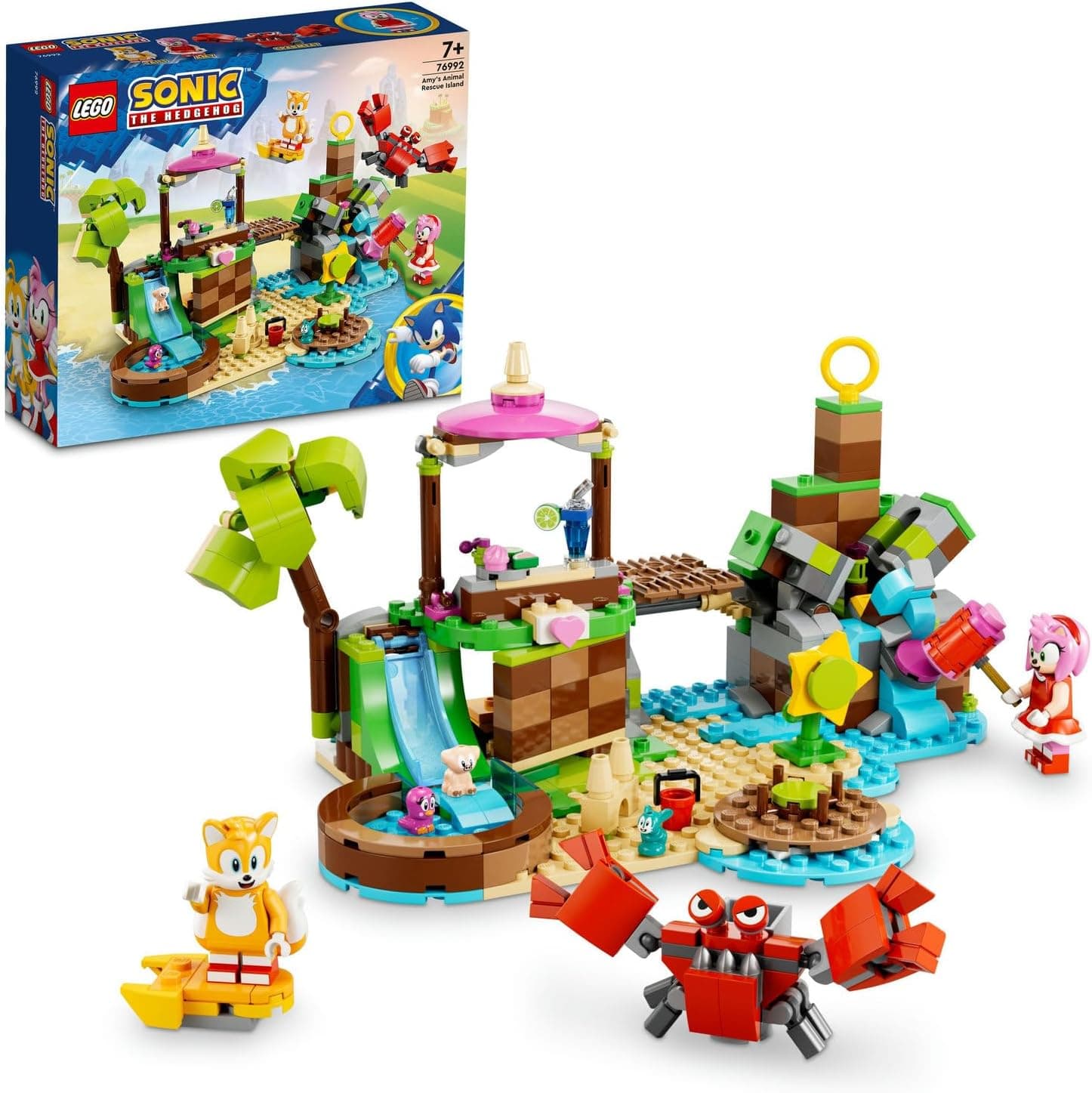 LEGO Sonic the Hedgehog Amy’nin Hayvan Kurtarma Adası 76992 – 7 Yaş ve Üzeri Çocuklar için Eğlenceli Macera Sunan Yaratıcı Oyuncak Yapım Seti, Doğum Günü Hediyesi (388 Parça)