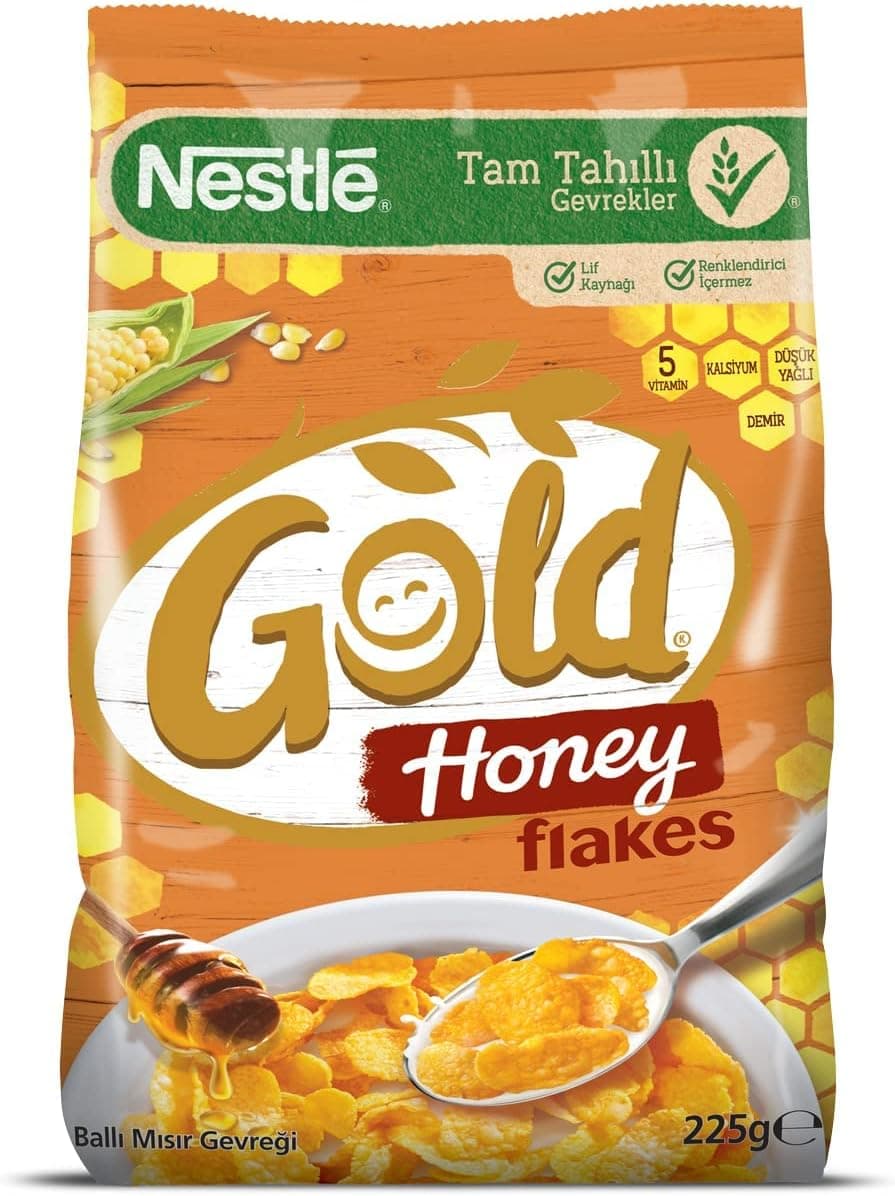 Nestlé Gold Honey Flakes Ballı Mısır Gevreği, 225 g