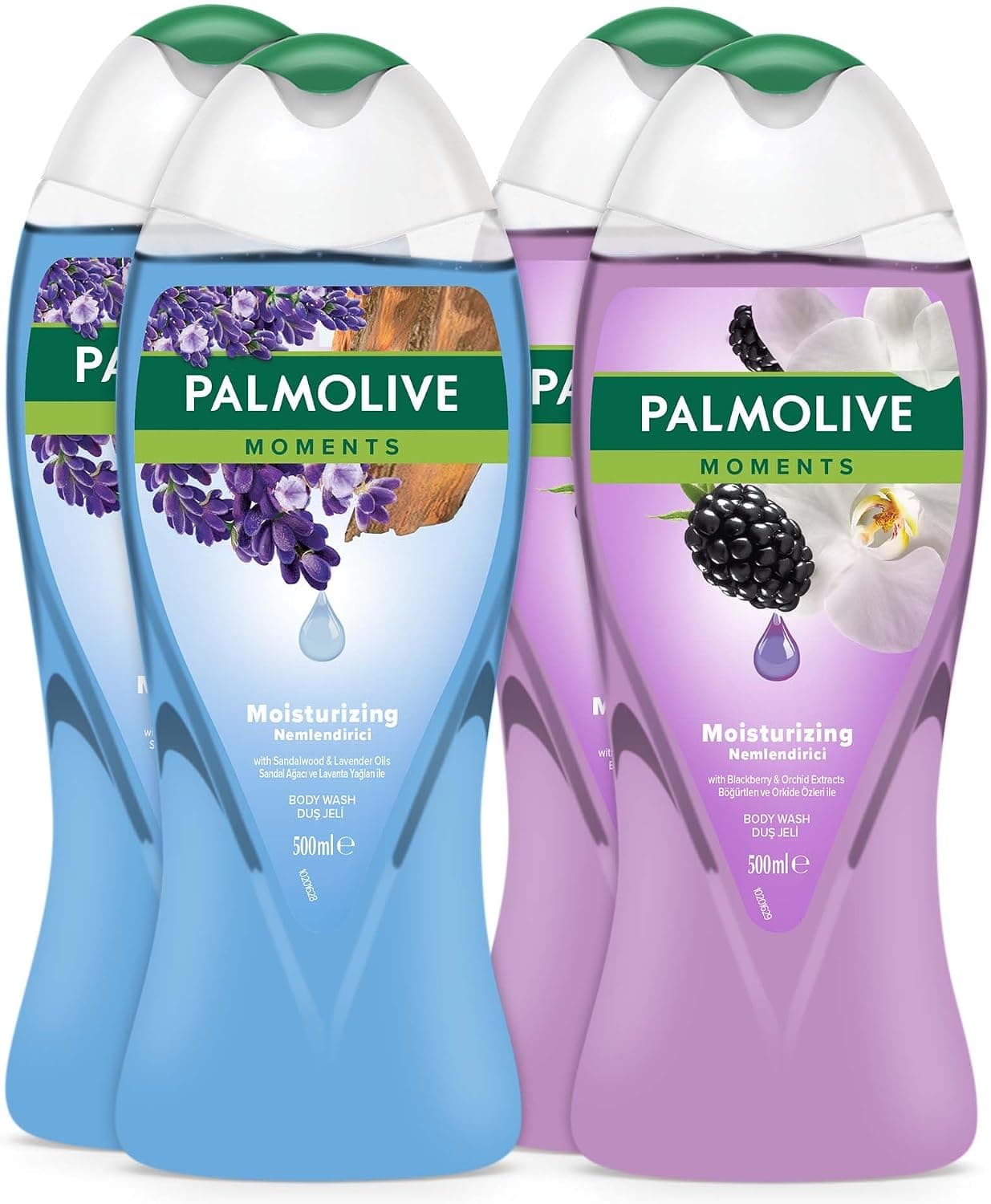 Palmolive Moments Lavanta Yağları ve Böğürtlen ile Nemlendirici Banyo ve Duş Jeli 500ml x 4 Adet
