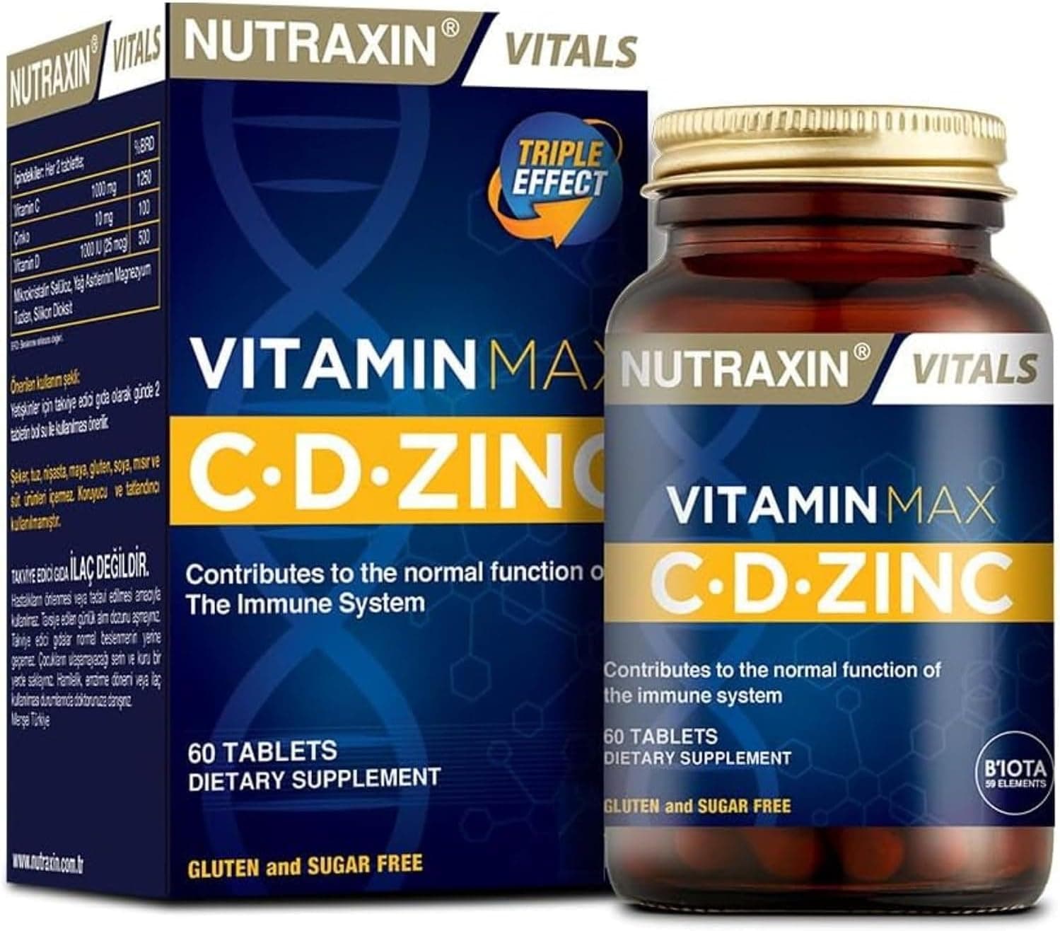 Nutraxin Vitamin Max C-D-Zinc 60 Tablet