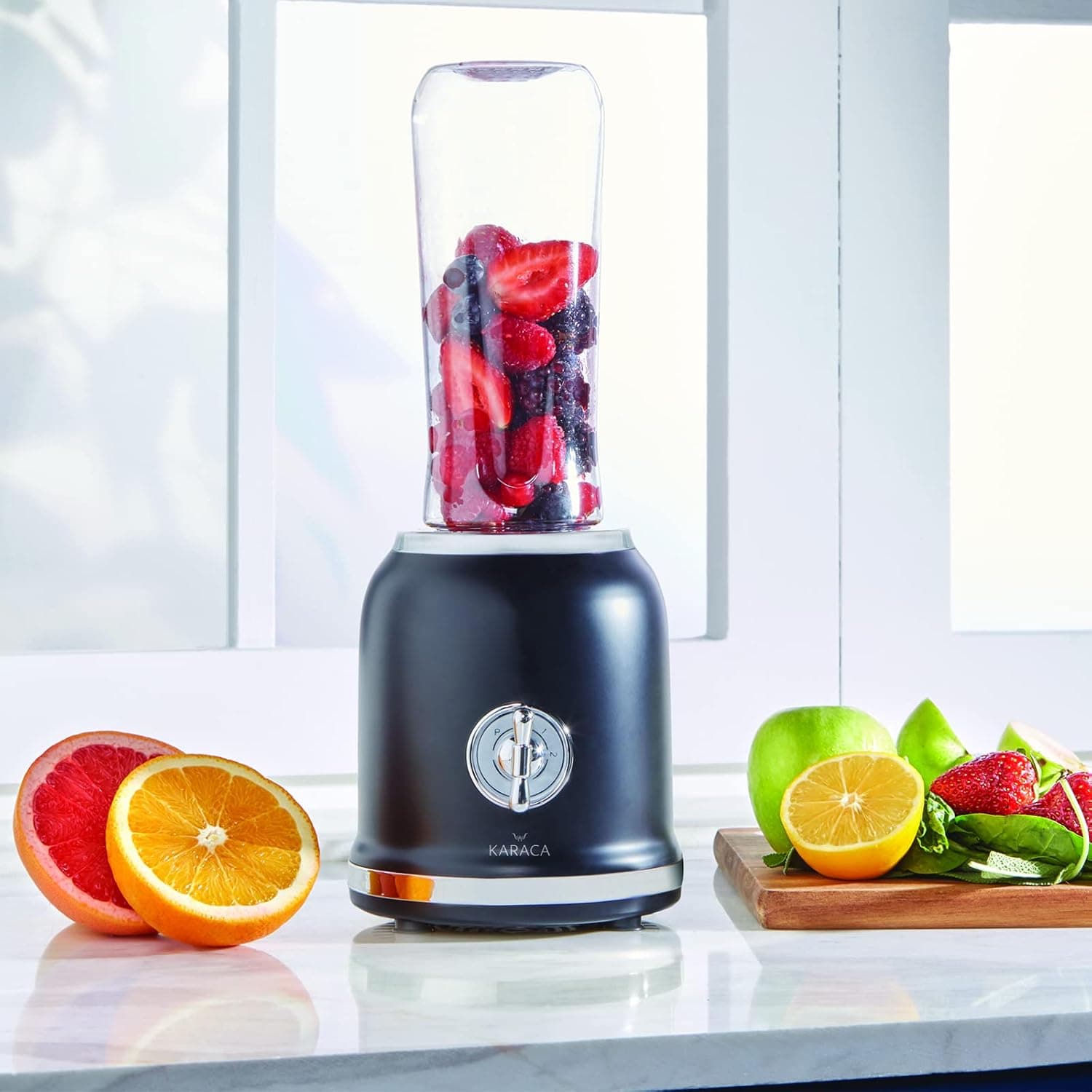 Karaca Retro Personal Kişisel Smoothie Blender Black