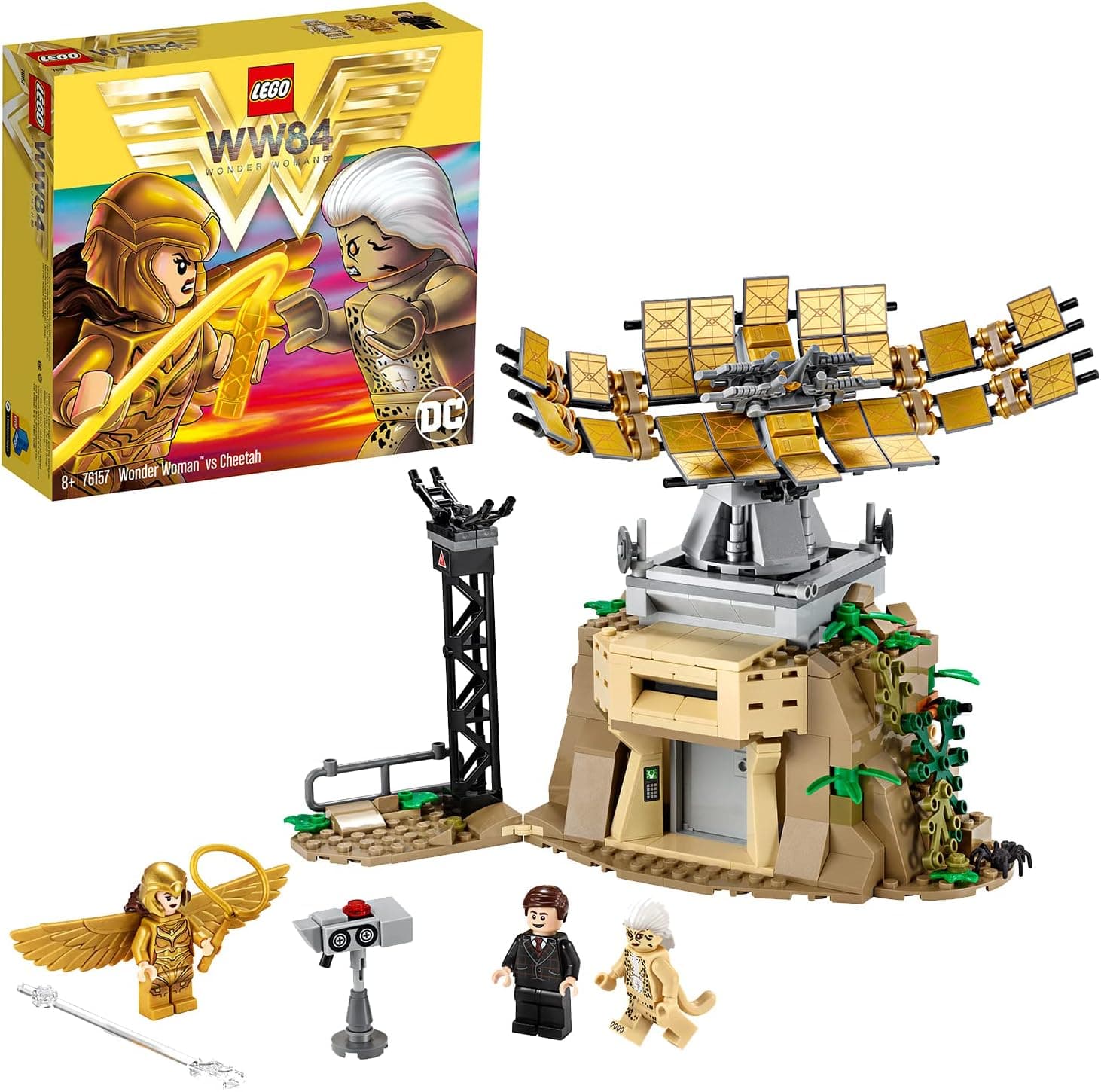 LEGO DC Wonder Woman vs Cheetah 76157 - Süper Kahramanları Seven Çocuklar için Koleksiyonluk Yaratıcı Oyuncak Yapım Seti (371 Parça)