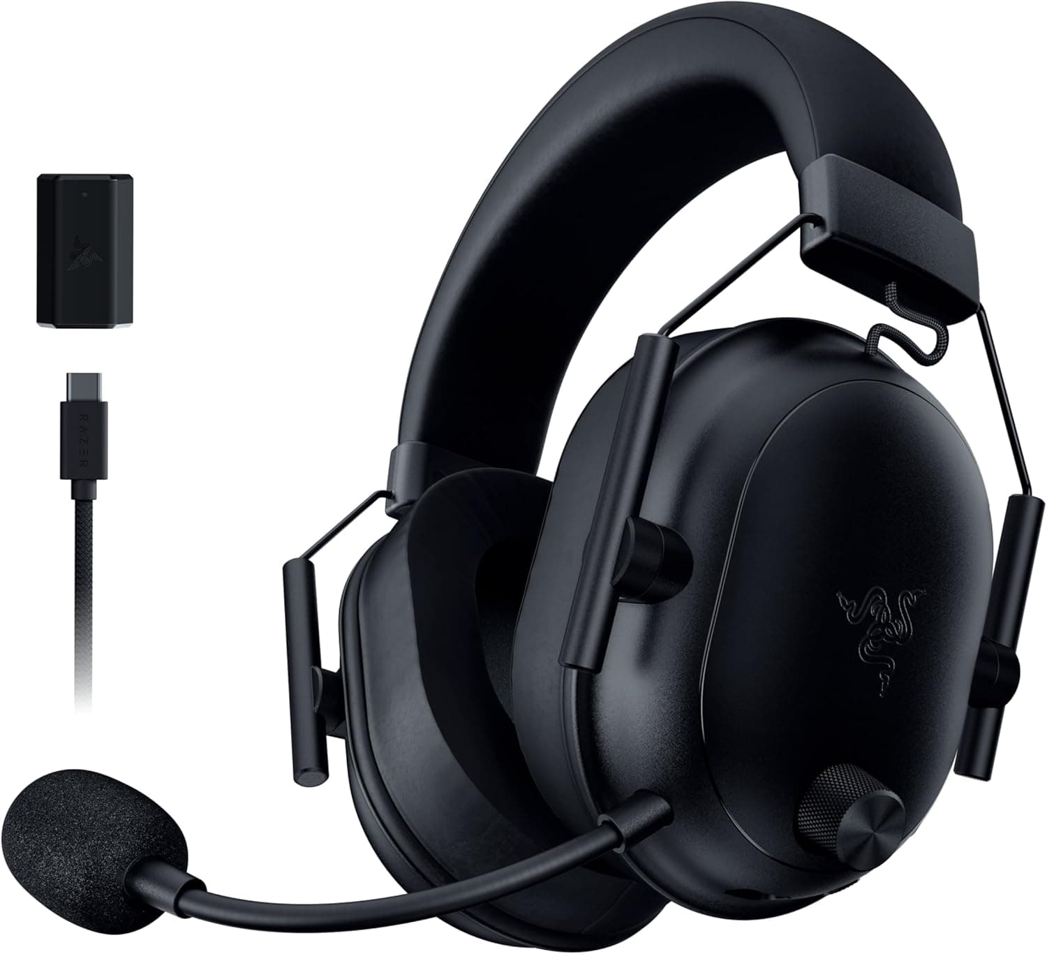 Razer BlackShark V2 HyperSpeed - PC Kablosuz Ultra Hafif E-Spor Kulaklık (280 g, HyperClear Süper Geniş Bant Mik, TriForce Titanium 50 mm Sürücü) Siyah