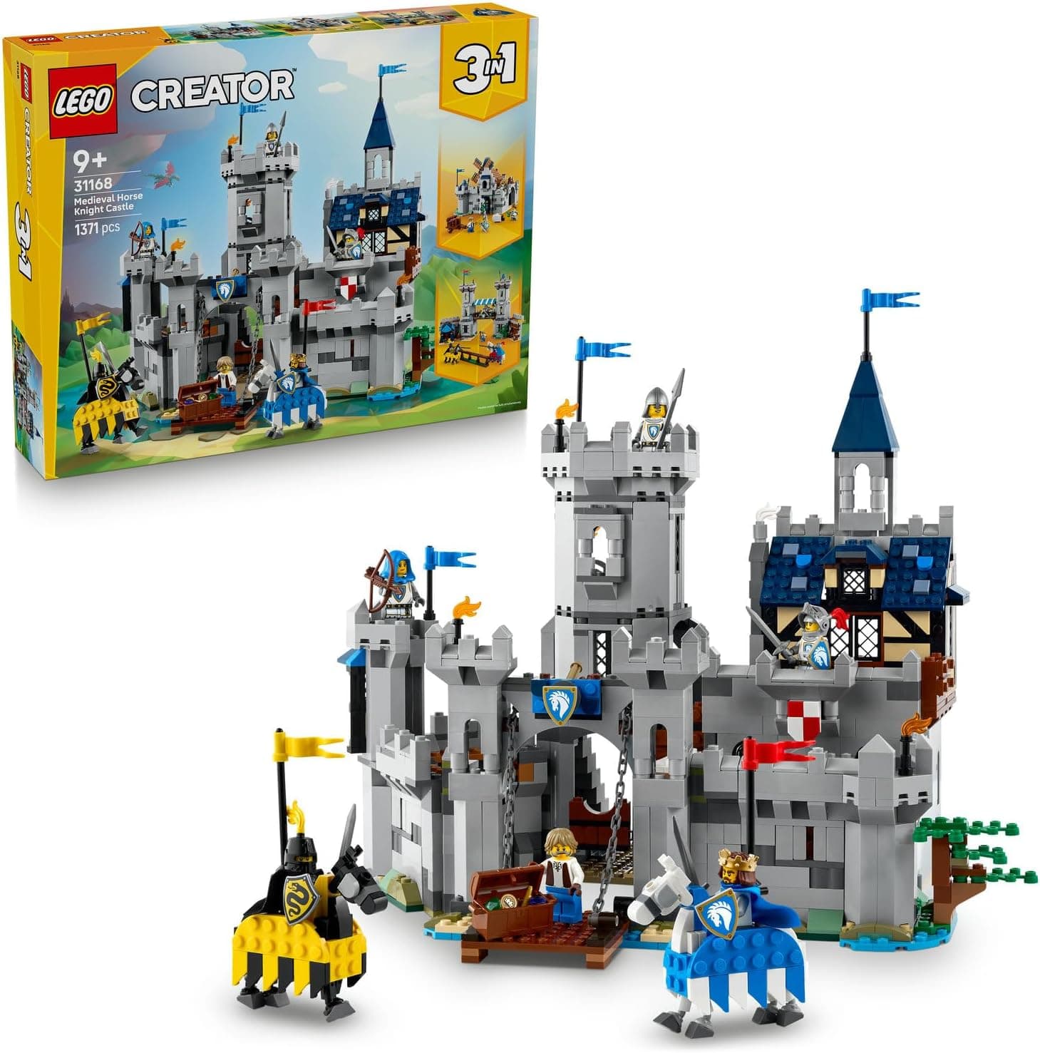 LEGO Creator 3ü 1 Arada Orta Çağ Atlı Şövalye Kalesi 31168