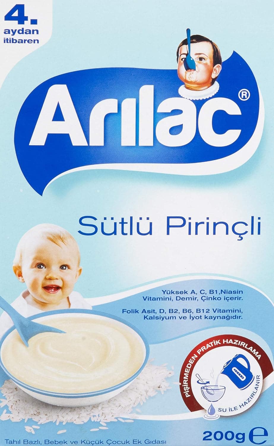 ARILAC Instant Ek Gıda Sütlü Pirinçli 200 G